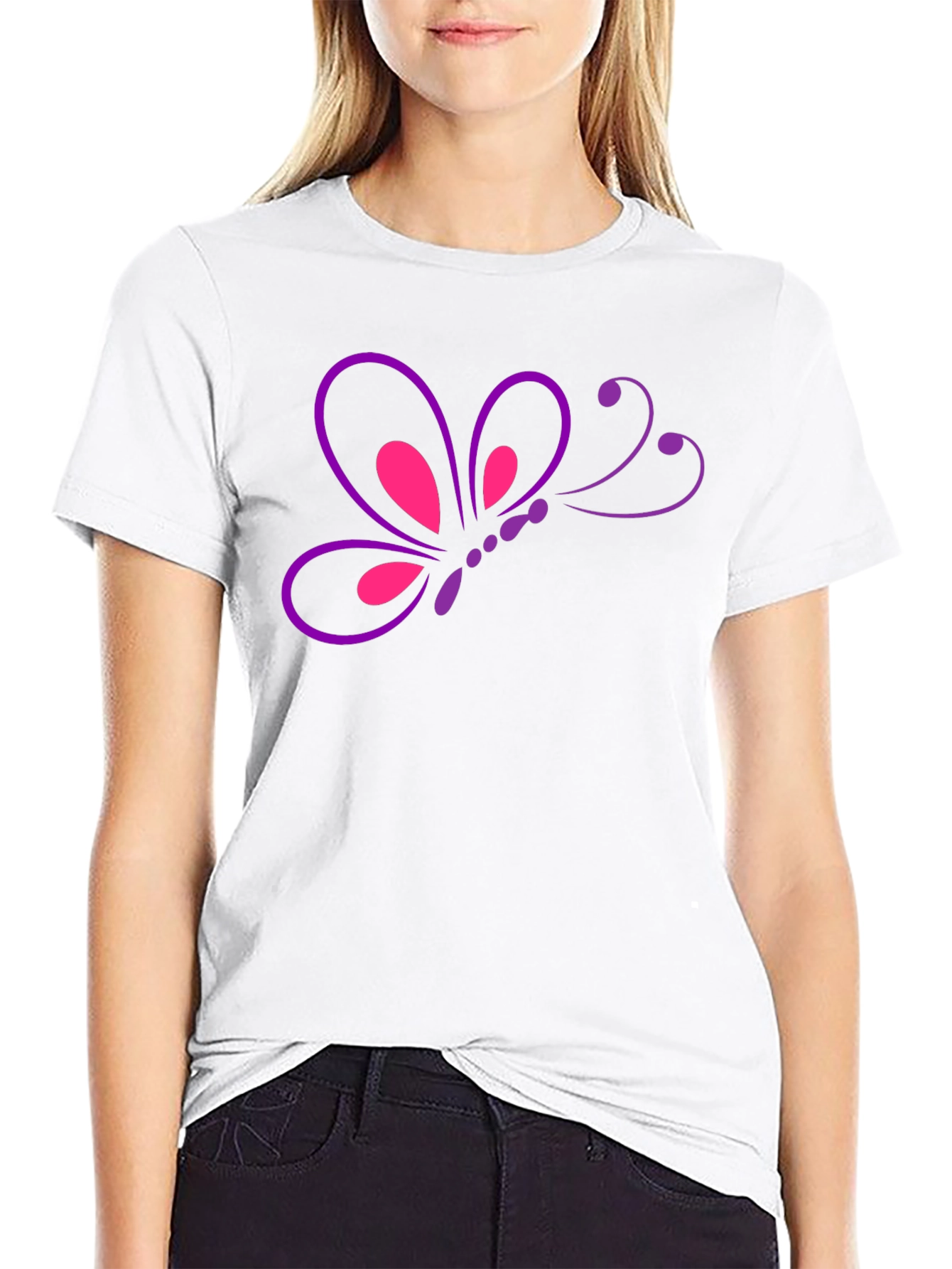 Butterfly Graphic T-Shirt - Casual Mens Tee