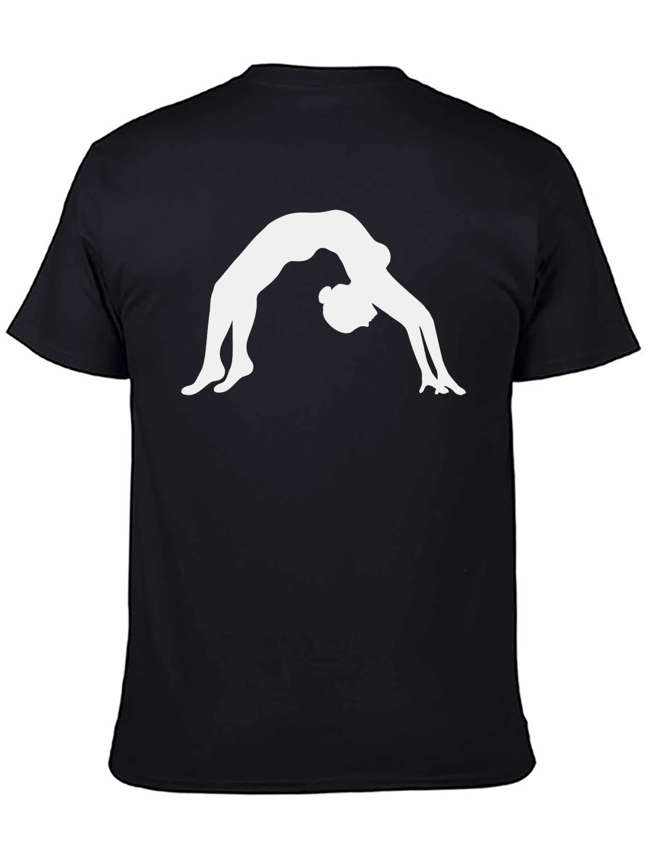 Yoga Pose Graphic Tee - Black Cotton Blend