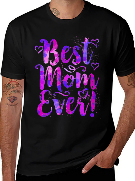 Best Mom Ever T-Shirt - Watercolor Design