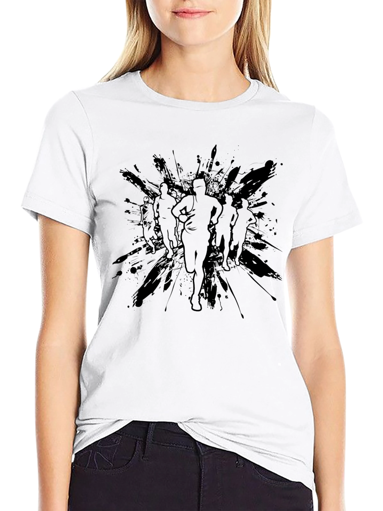 Black Runner Graphic Tee