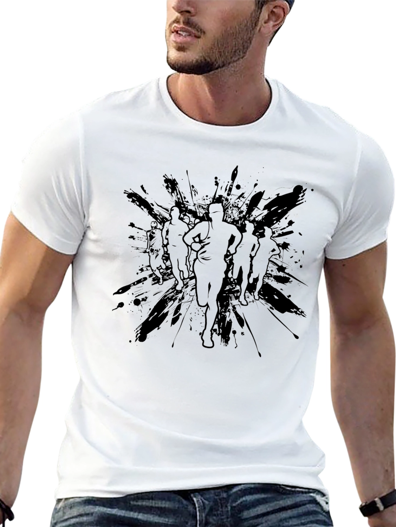 Black Runner Graphic Tee