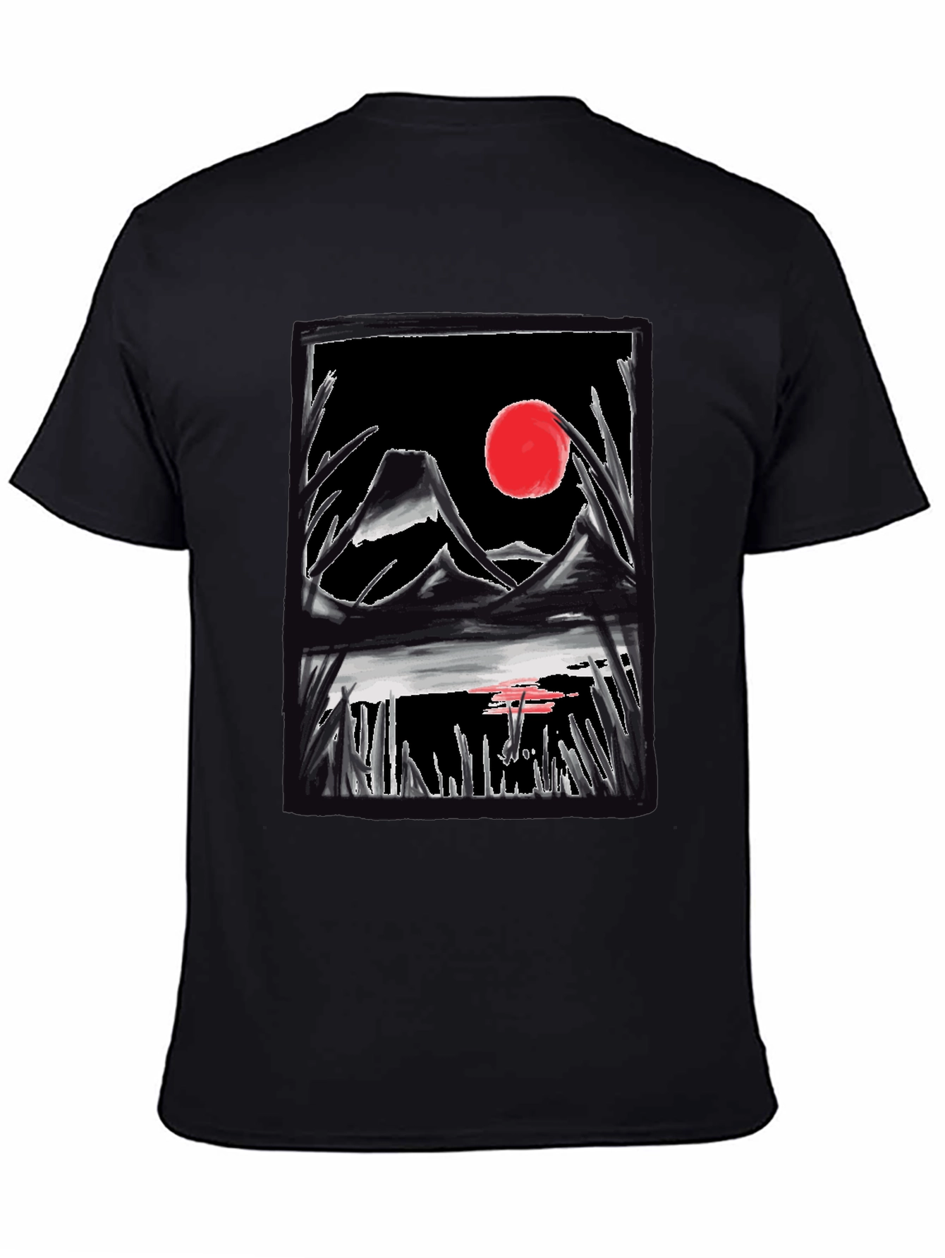 Japanese Art T-Shirt - Mountain Sunset