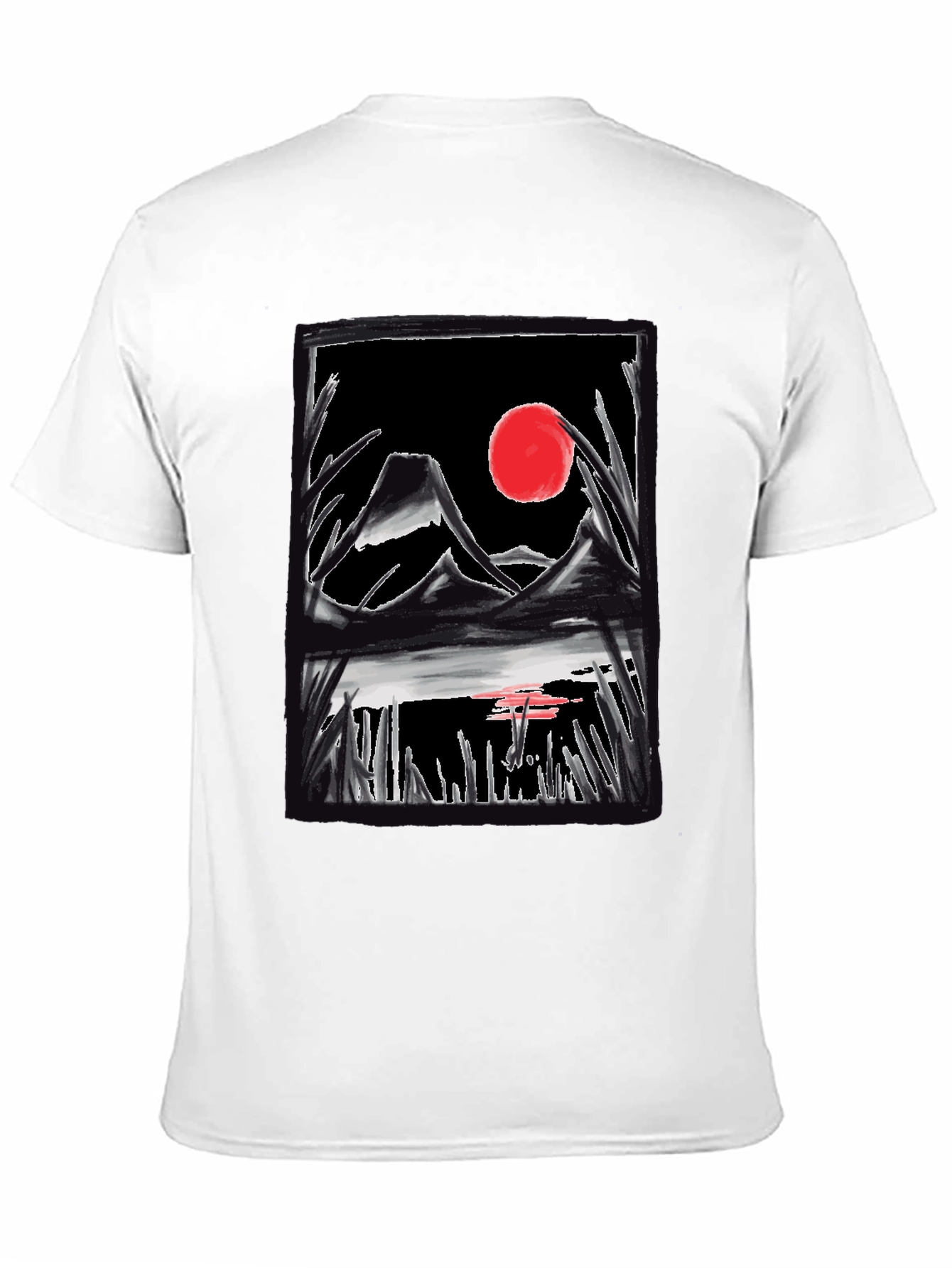 Japanese Art T-Shirt - Mountain Sunset