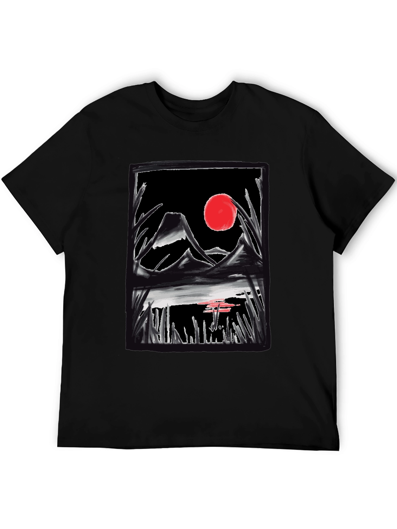 Japanese Art T-Shirt - Mountain Sunset