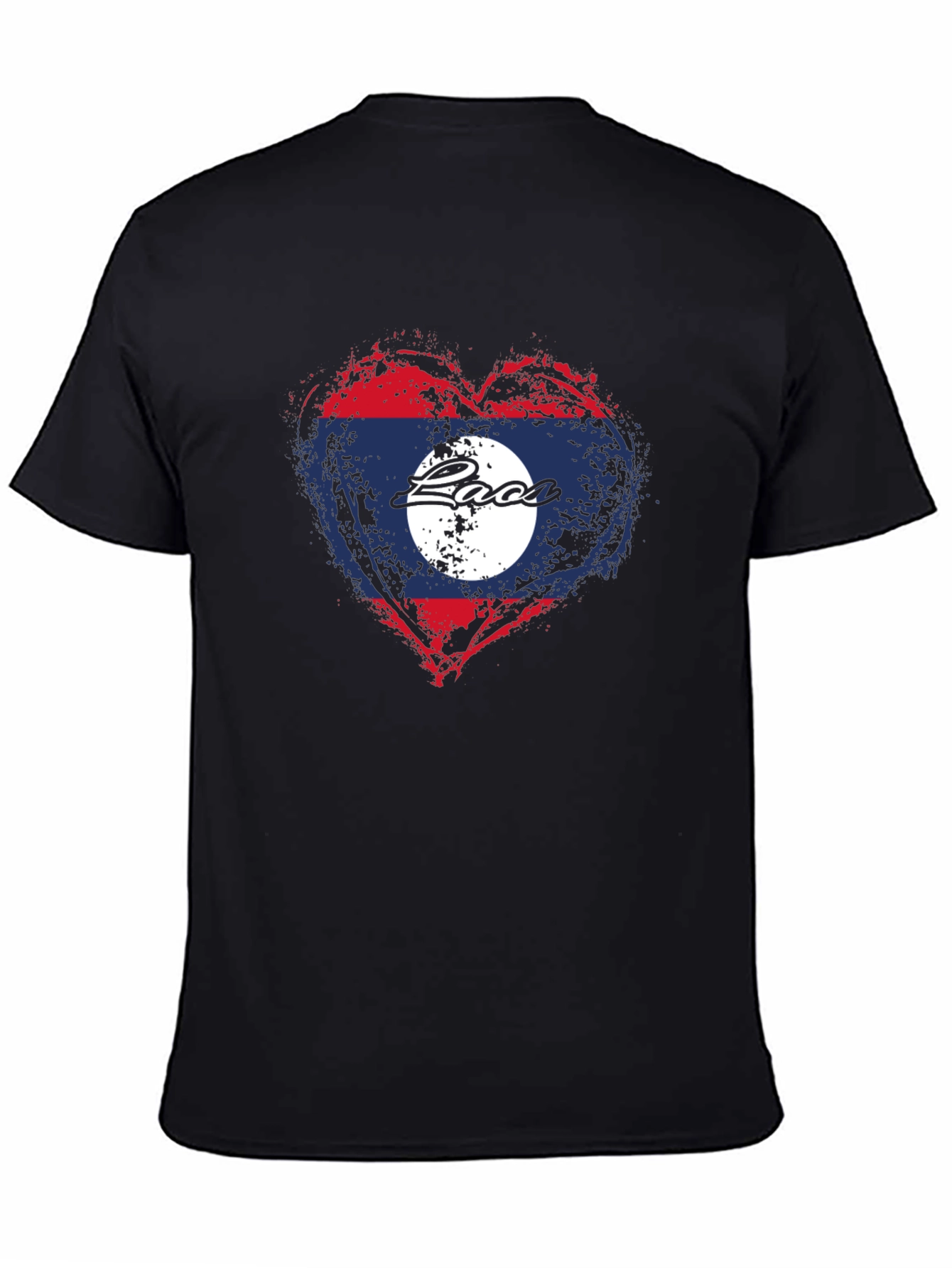 Laos Flag Heart T-Shirt - Graphic Print