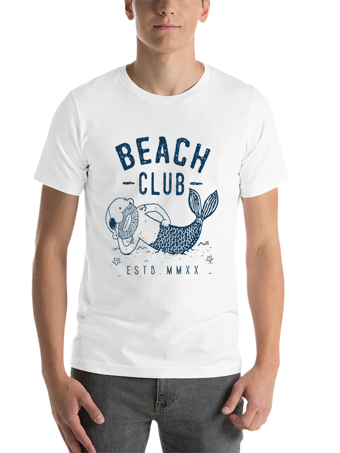 Mens Black Beach Club Graphic T-Shirt