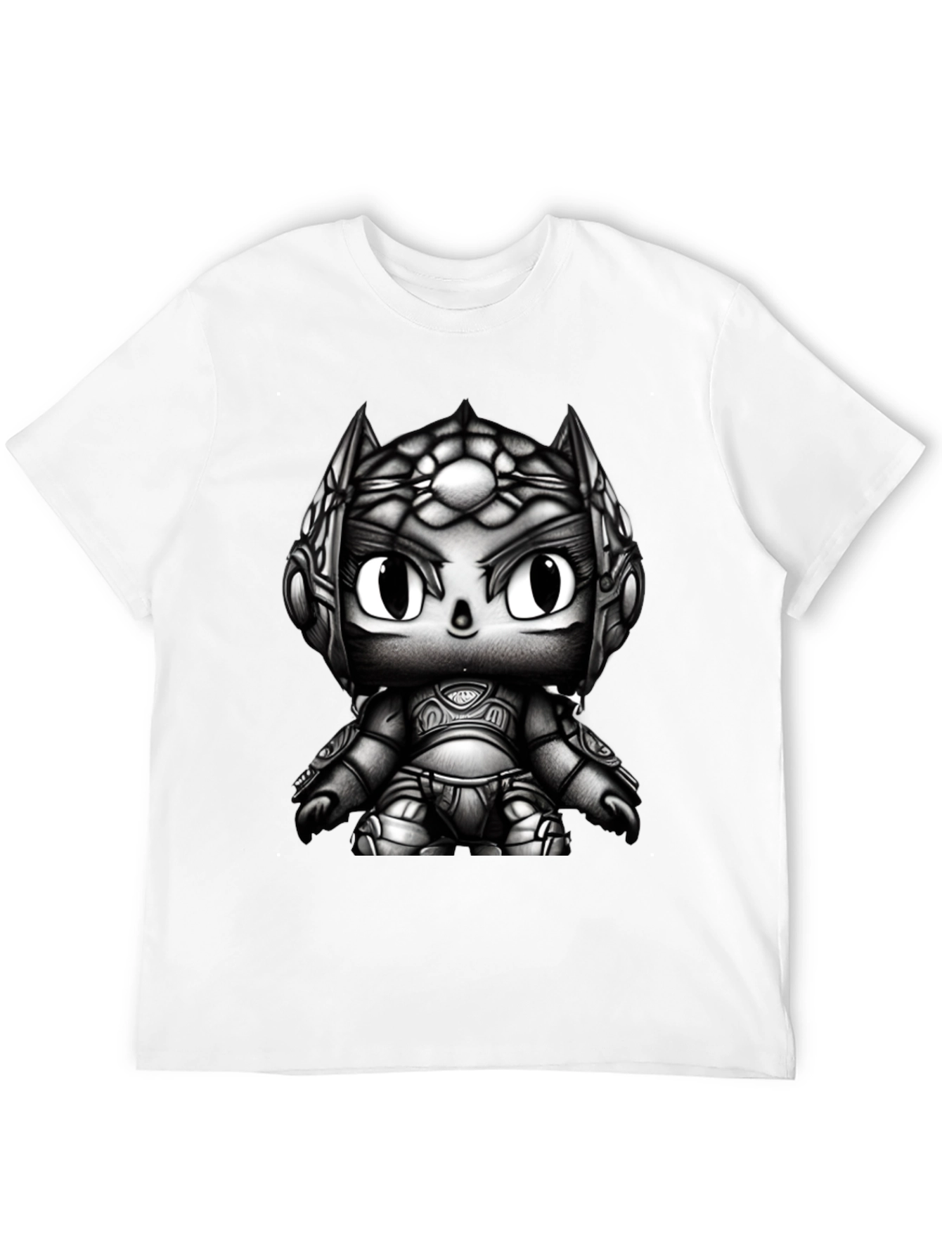 Dark Warrior Cartoon Black T-Shirt