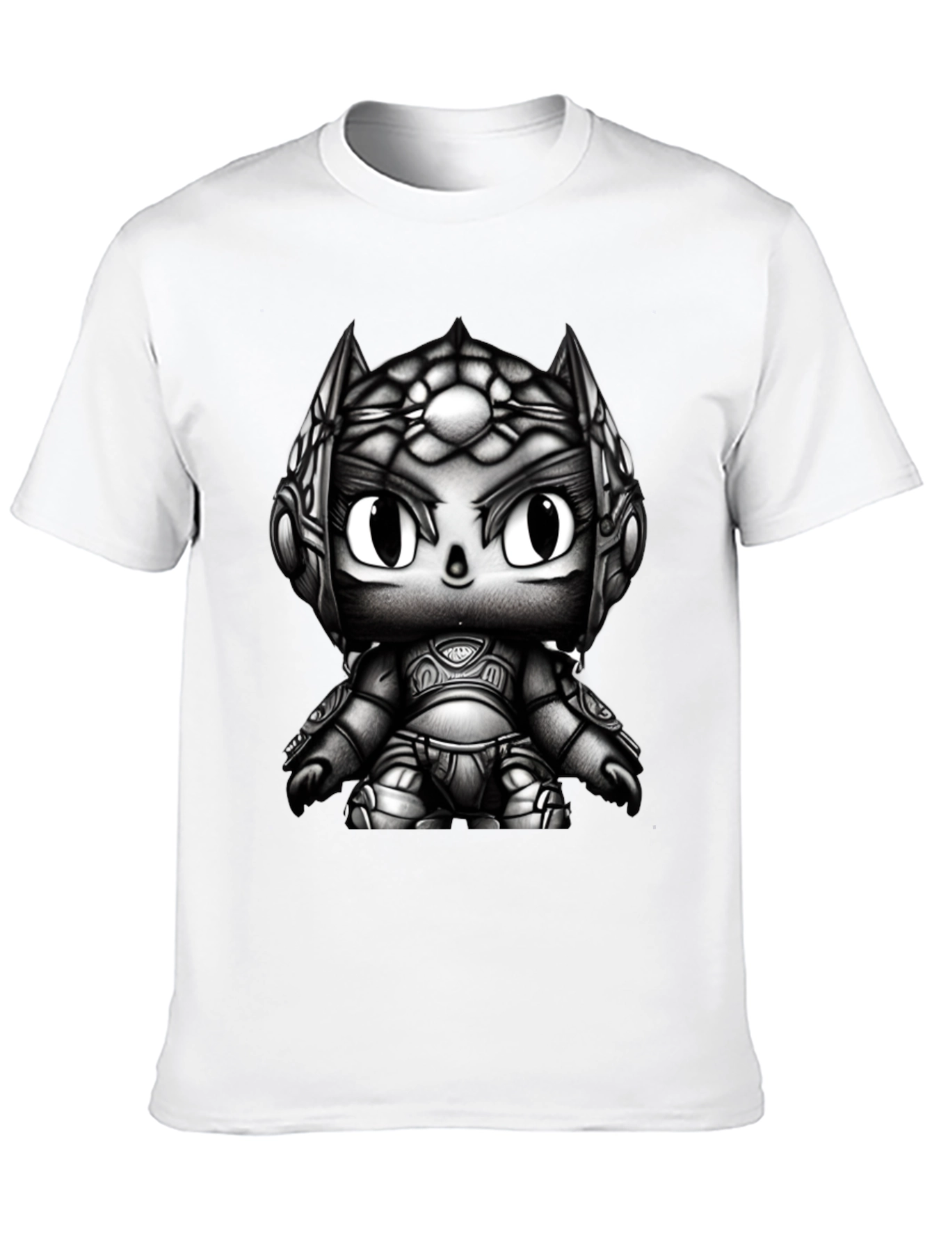 Dark Warrior Cartoon Black T-Shirt