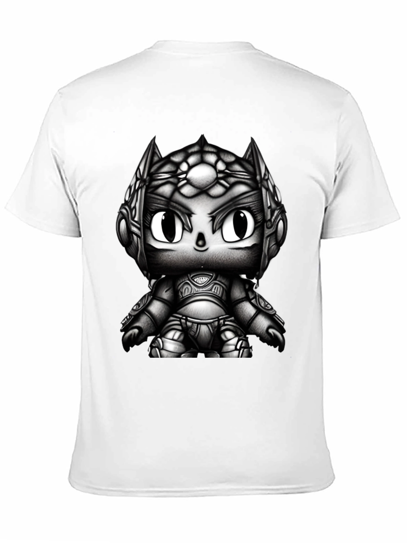 Dark Warrior Cartoon Black T-Shirt