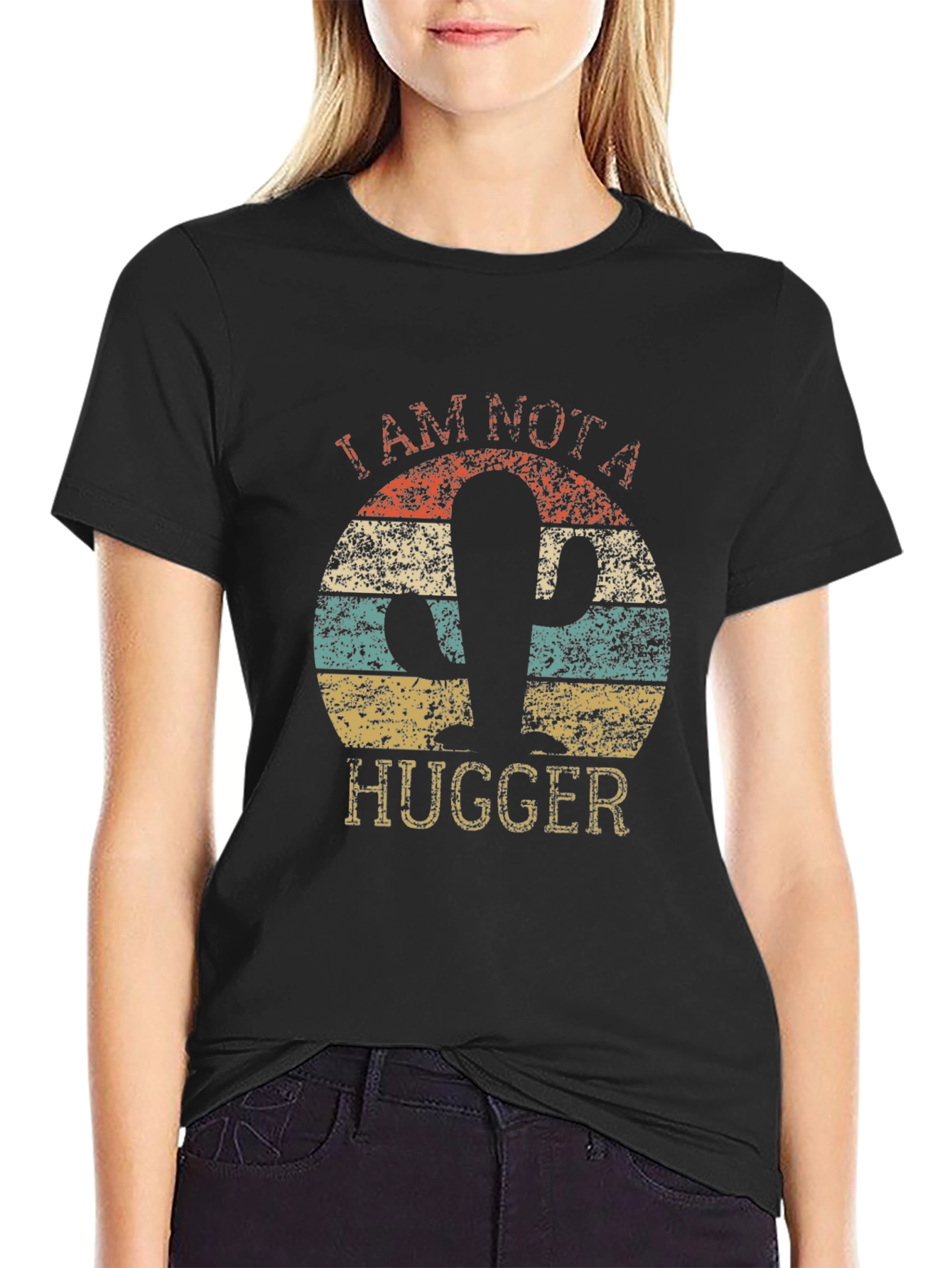 I Am Not A Hugger Cactus T-Shirt