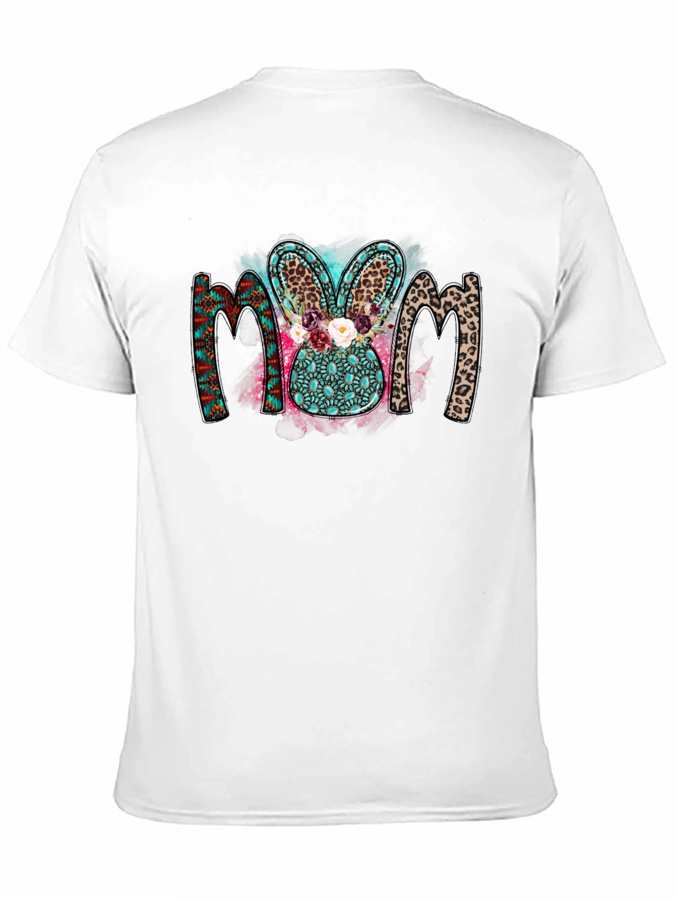 Mom Easter Bunny Graphic Tee - Black T-Shirt