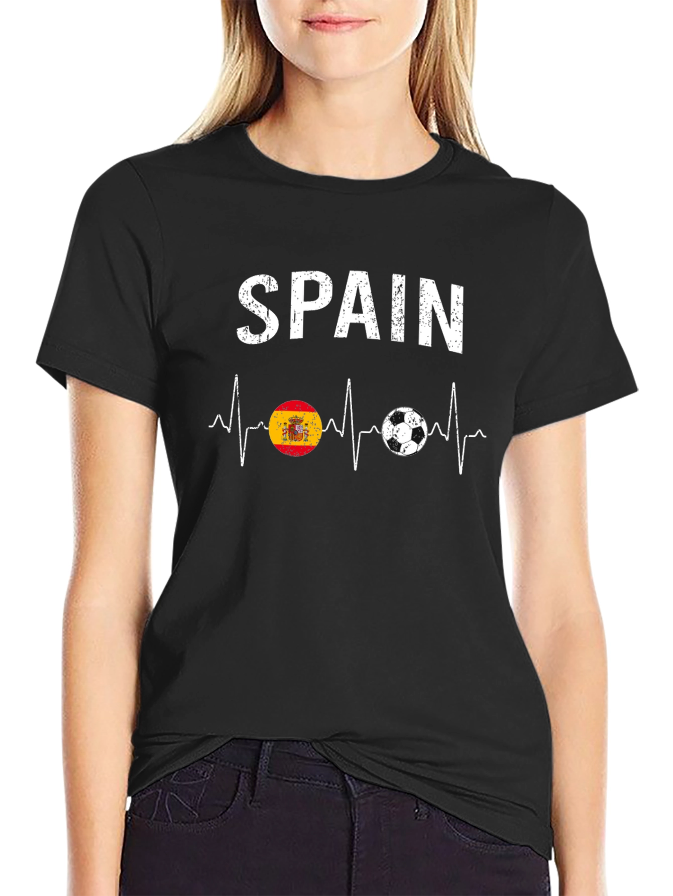 Spain Soccer Heartbeat T-Shirt