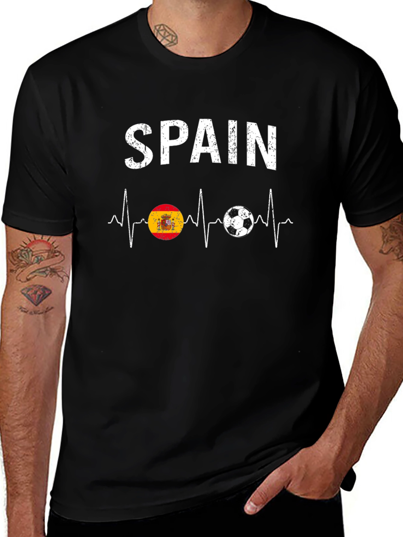 Spain Soccer Heartbeat T-Shirt