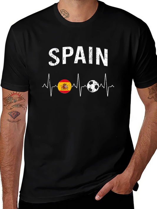 Spain Soccer Heartbeat T-Shirt