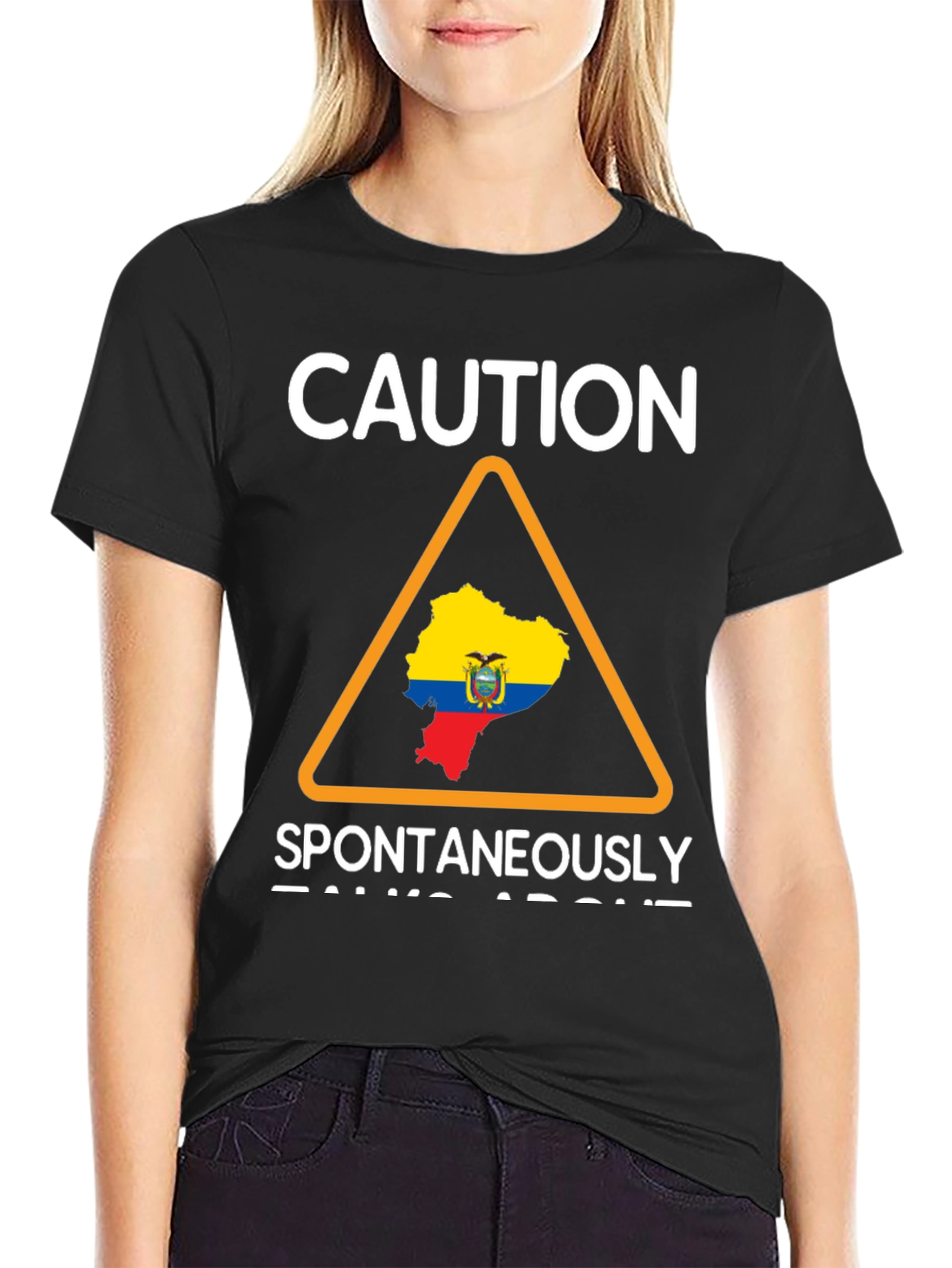 Caution: Ecuador T-Shirt - Spontaneously Talks