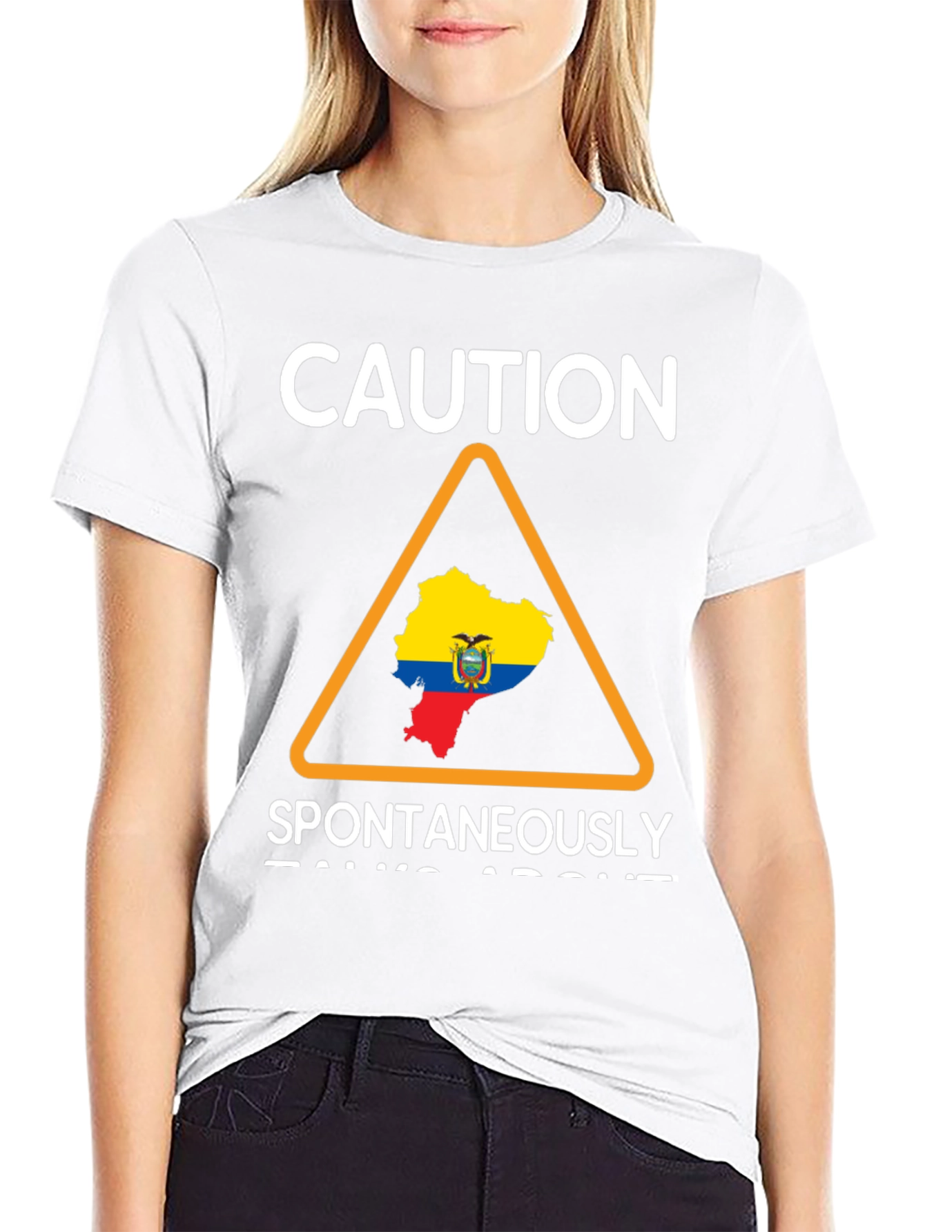 Caution: Ecuador T-Shirt - Spontaneously Talks