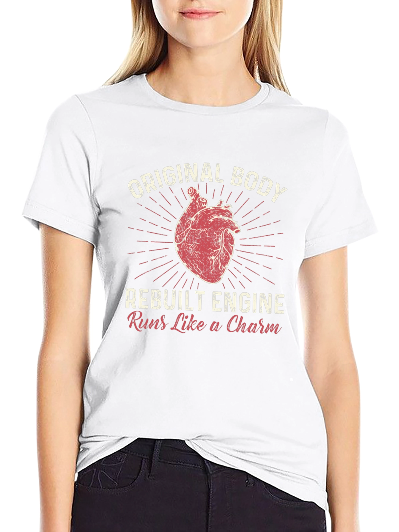 Original Body Rebuilt Engine Funny Heart T-Shirt