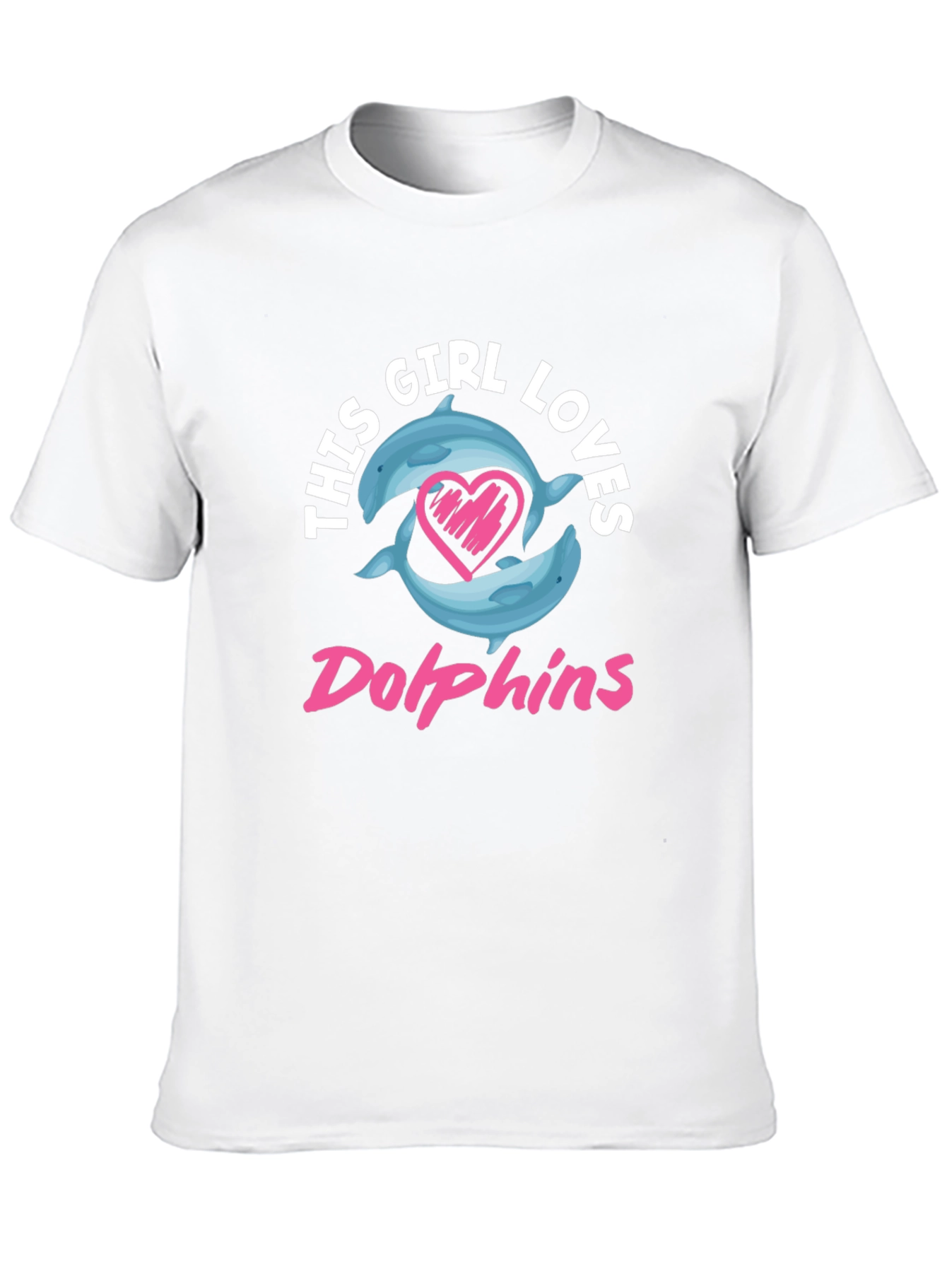 Girl Loves Dolphins T-Shirt - Graphic Tee