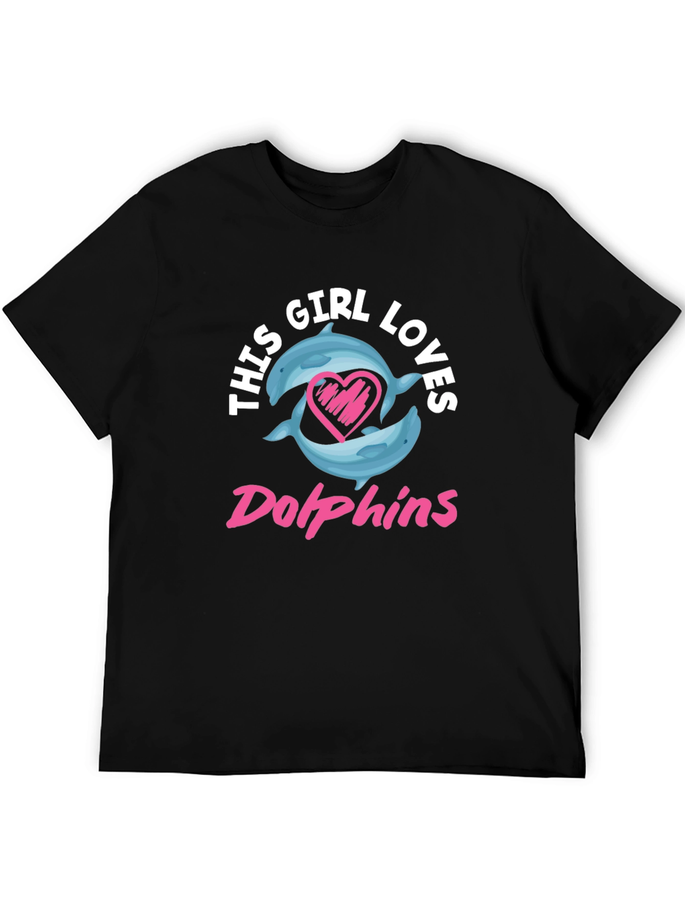 Girl Loves Dolphins T-Shirt - Graphic Tee