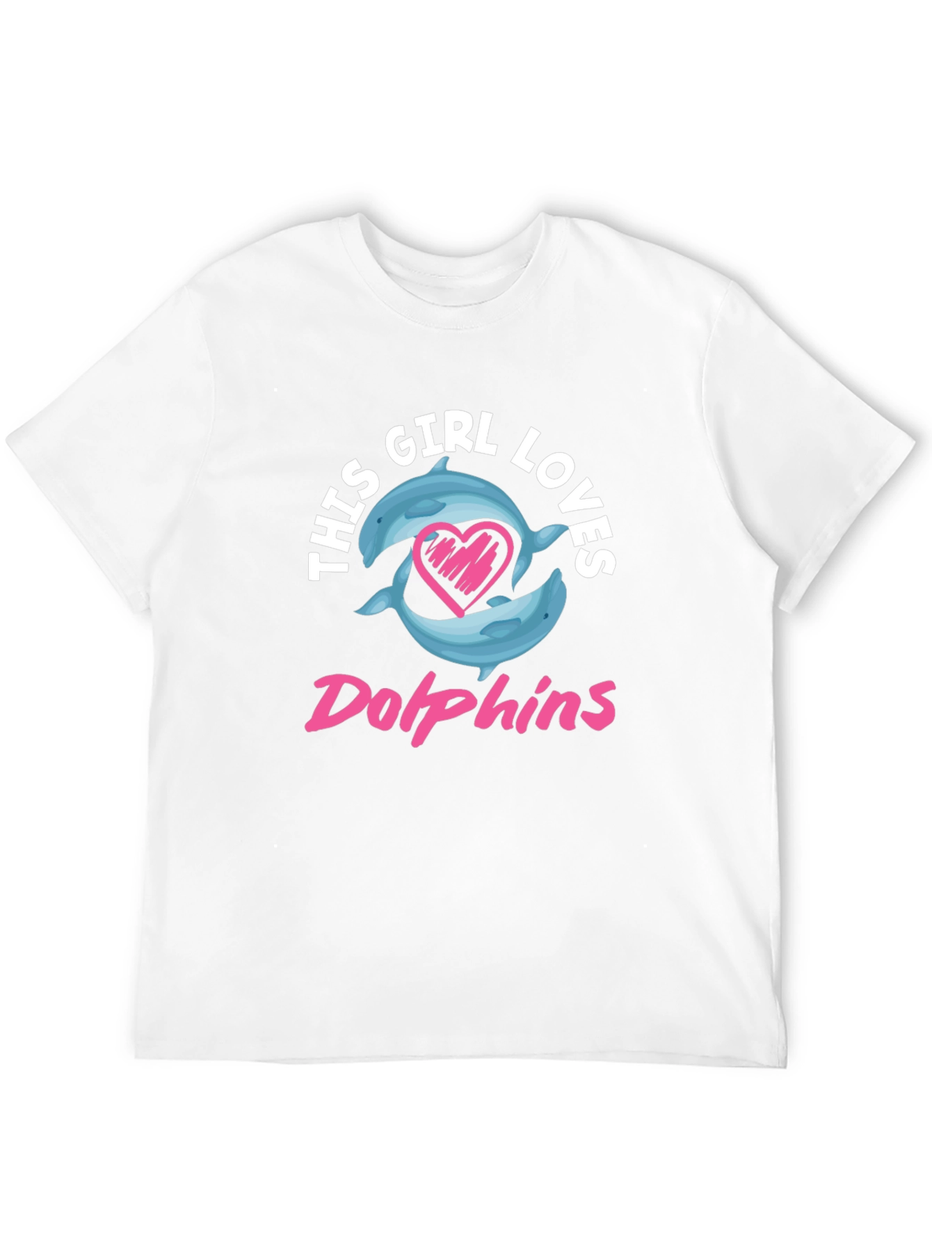 Girl Loves Dolphins T-Shirt - Graphic Tee