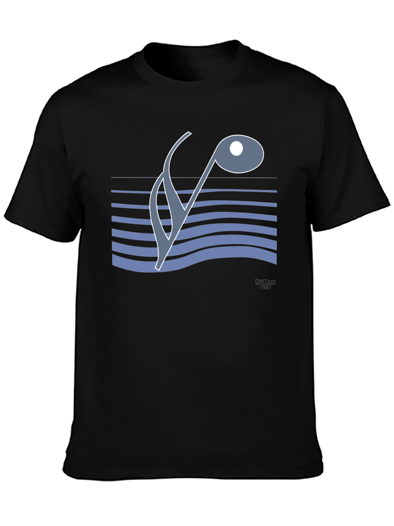Abstract Music Note Tee - Stylish Graphic Design