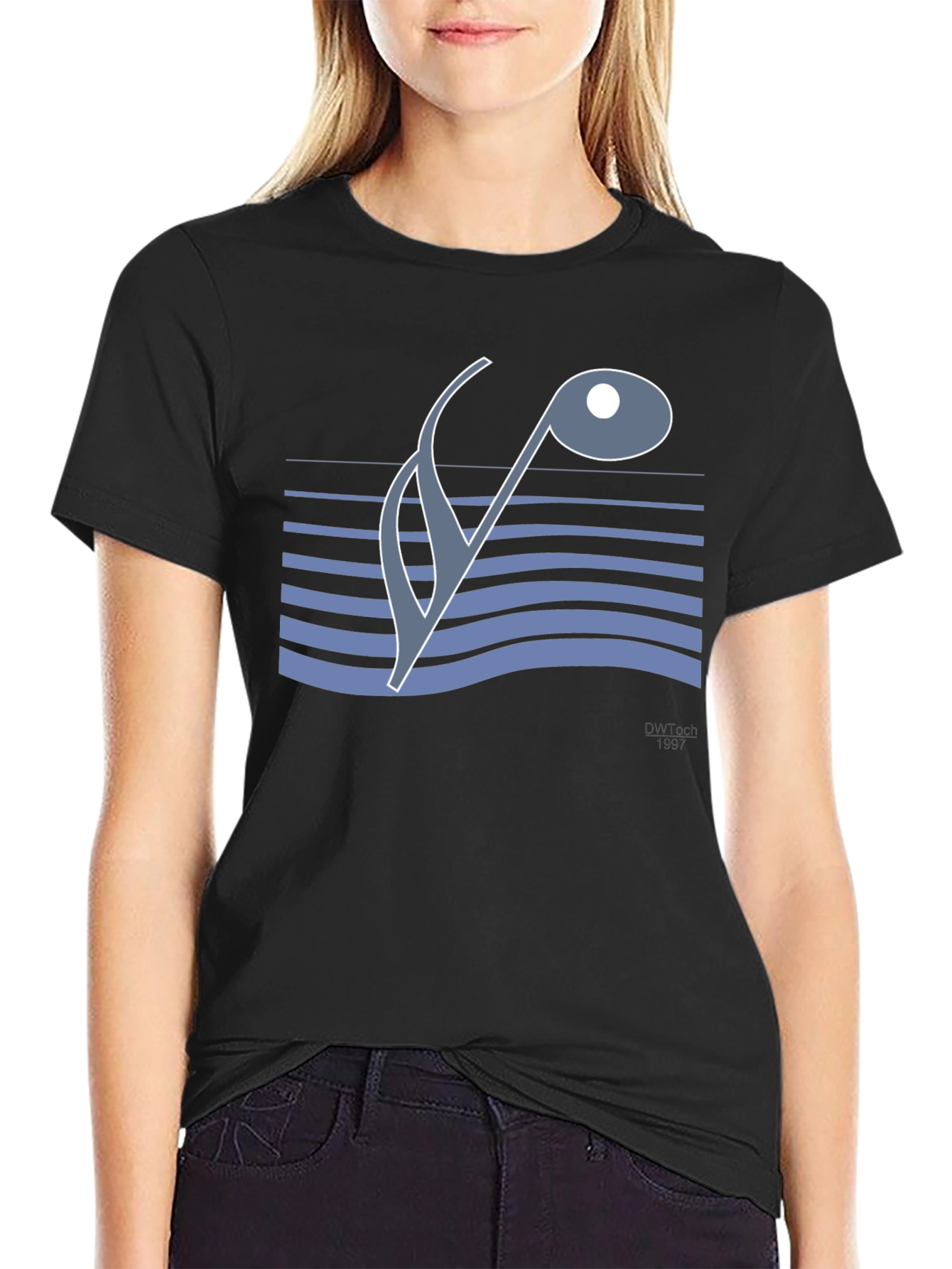 Abstract Music Note Tee - Stylish Graphic Design