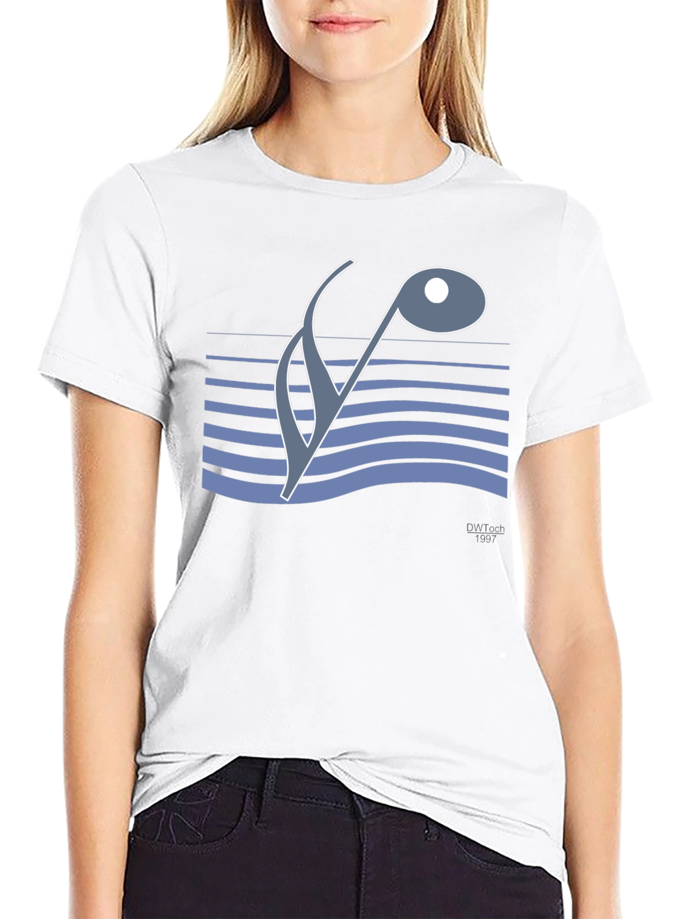 Abstract Music Note Tee - Stylish Graphic Design