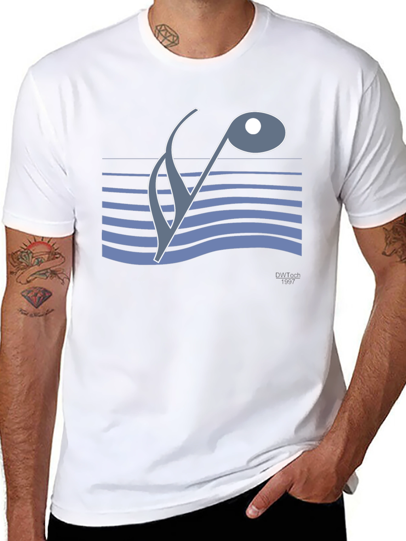 Abstract Music Note Tee - Stylish Graphic Design