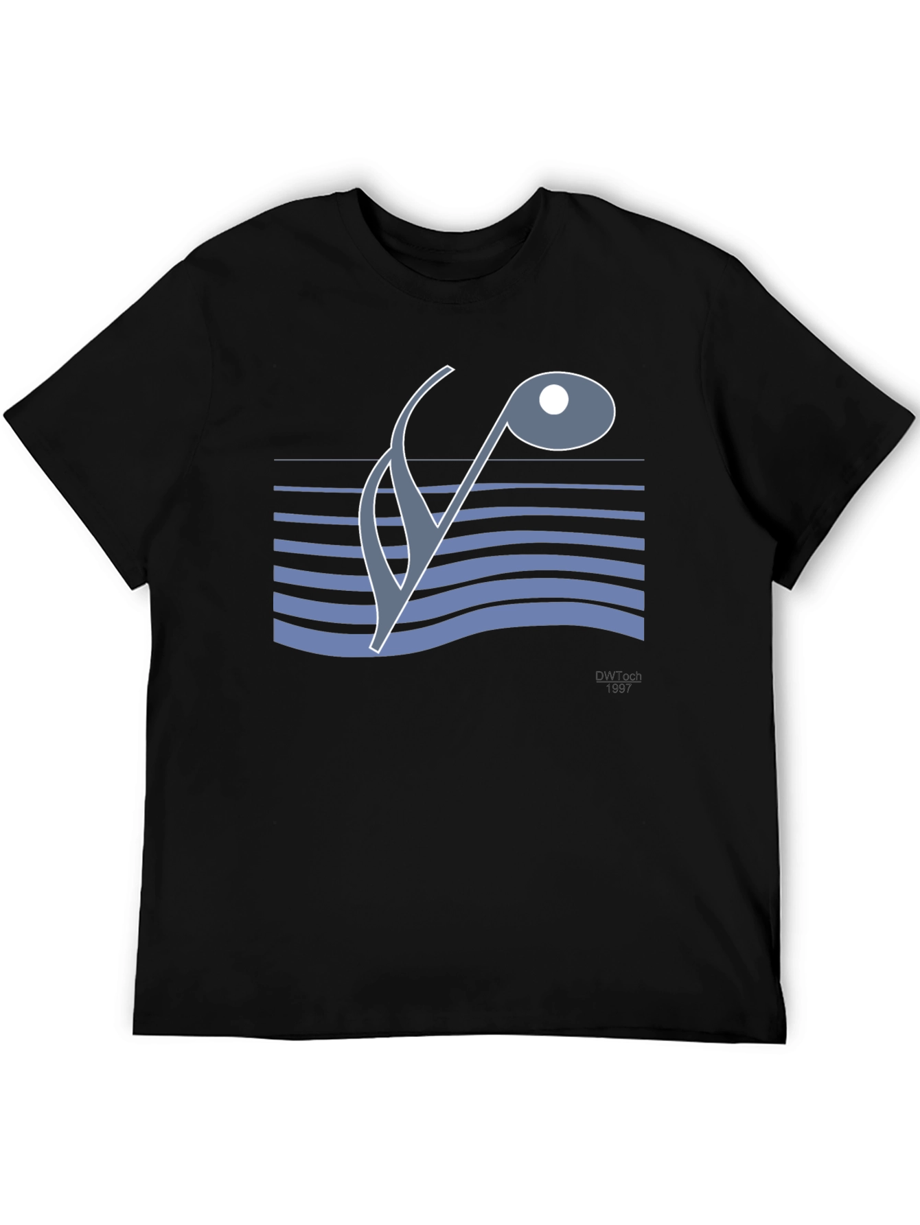 Abstract Music Note Tee - Stylish Graphic Design