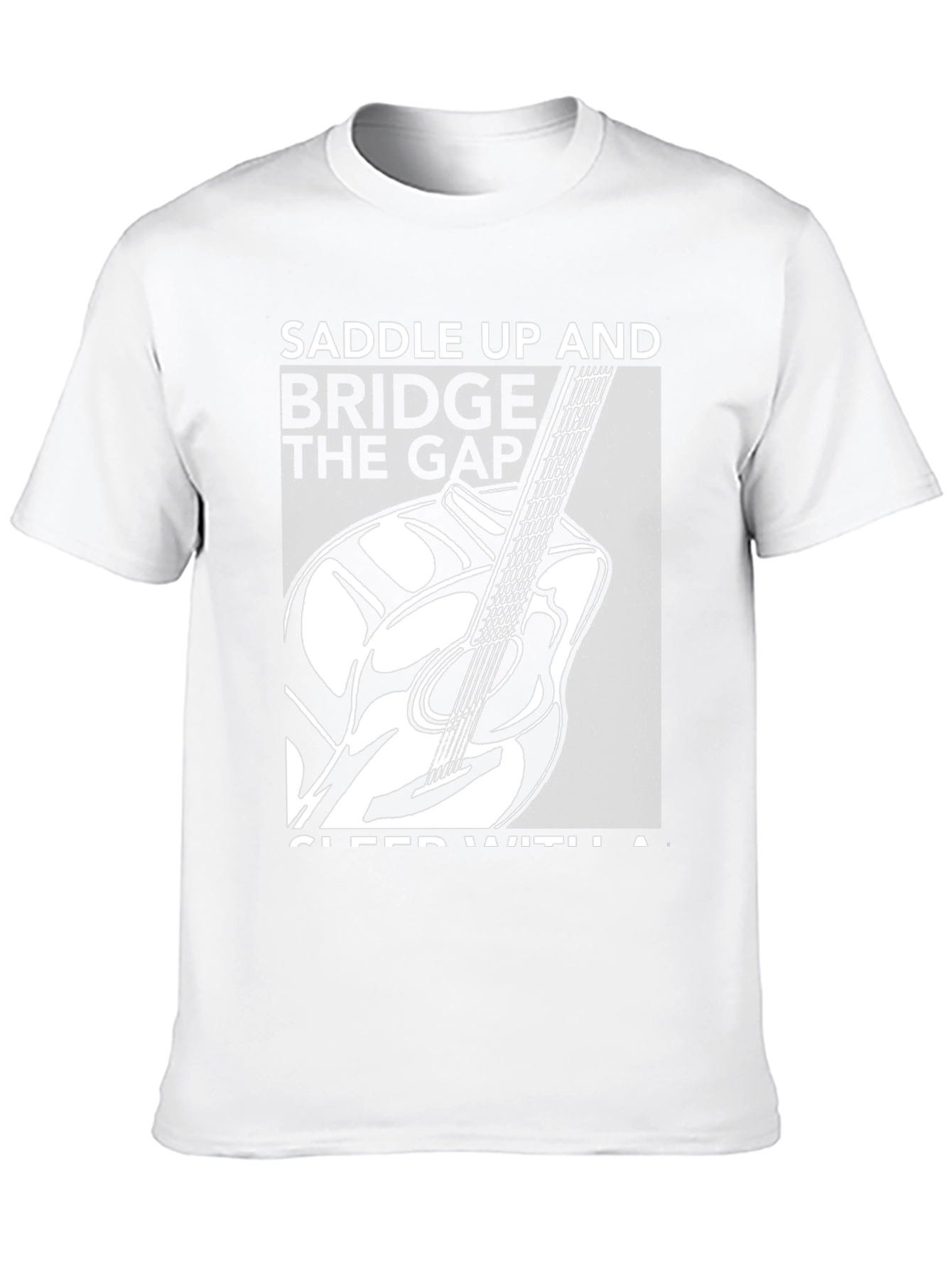 Saddle Up Guitar Graphic Black T-Shirt