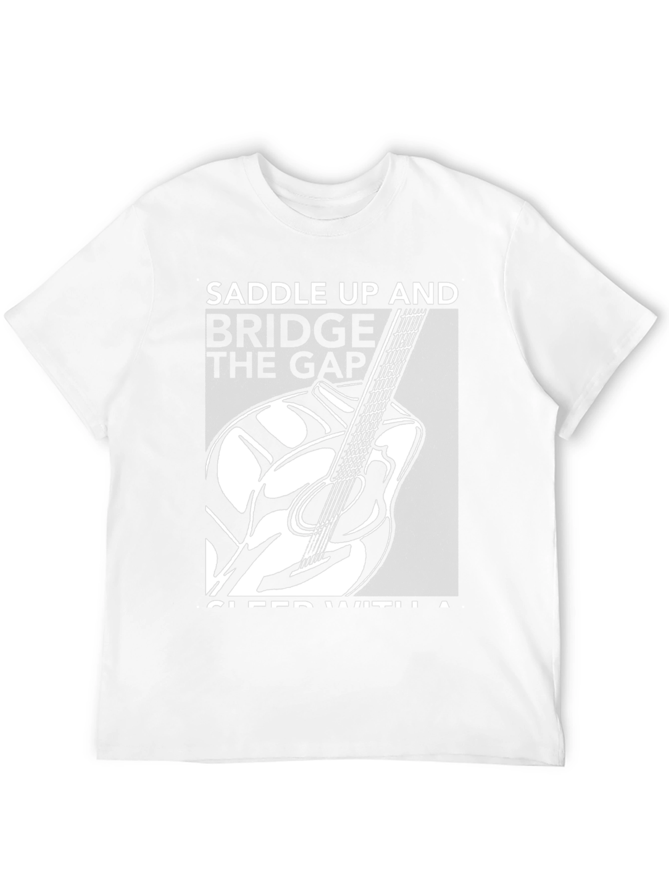 Saddle Up Guitar Graphic Black T-Shirt