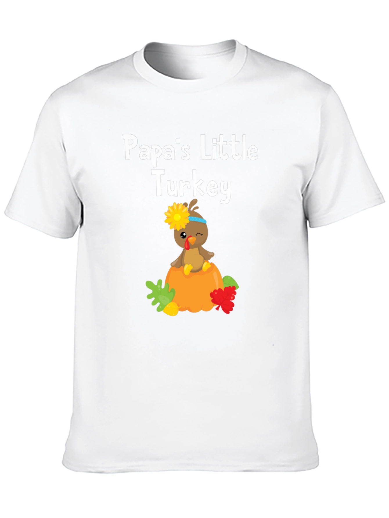 Papas Little Turkey Thanksgiving T-Shirt
