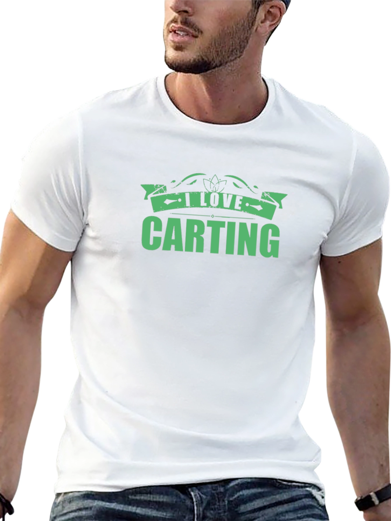 I Love Carting Green Graphic Tee