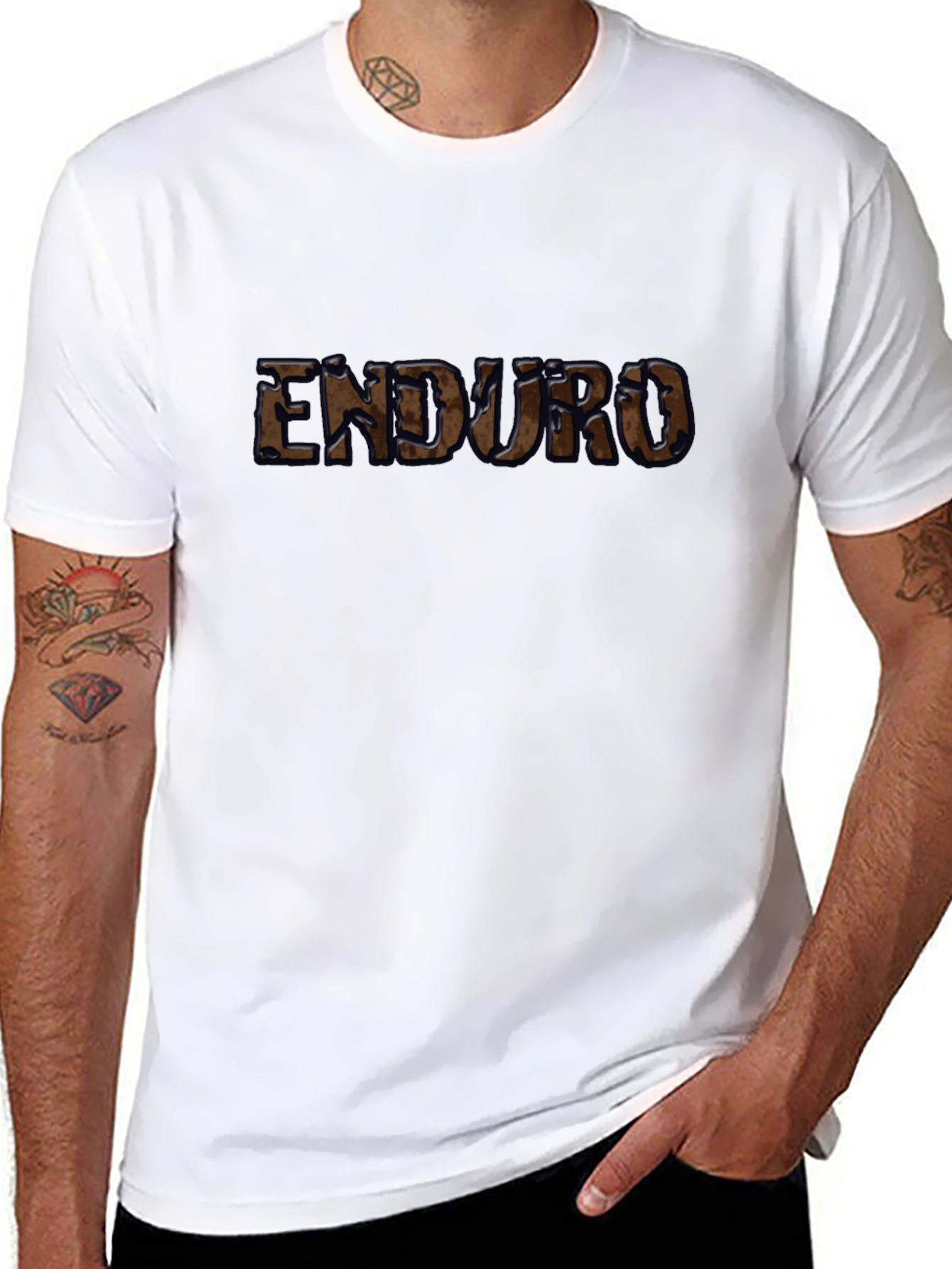 Enduro Graphic T-Shirt - Black Cotton Casual Tee