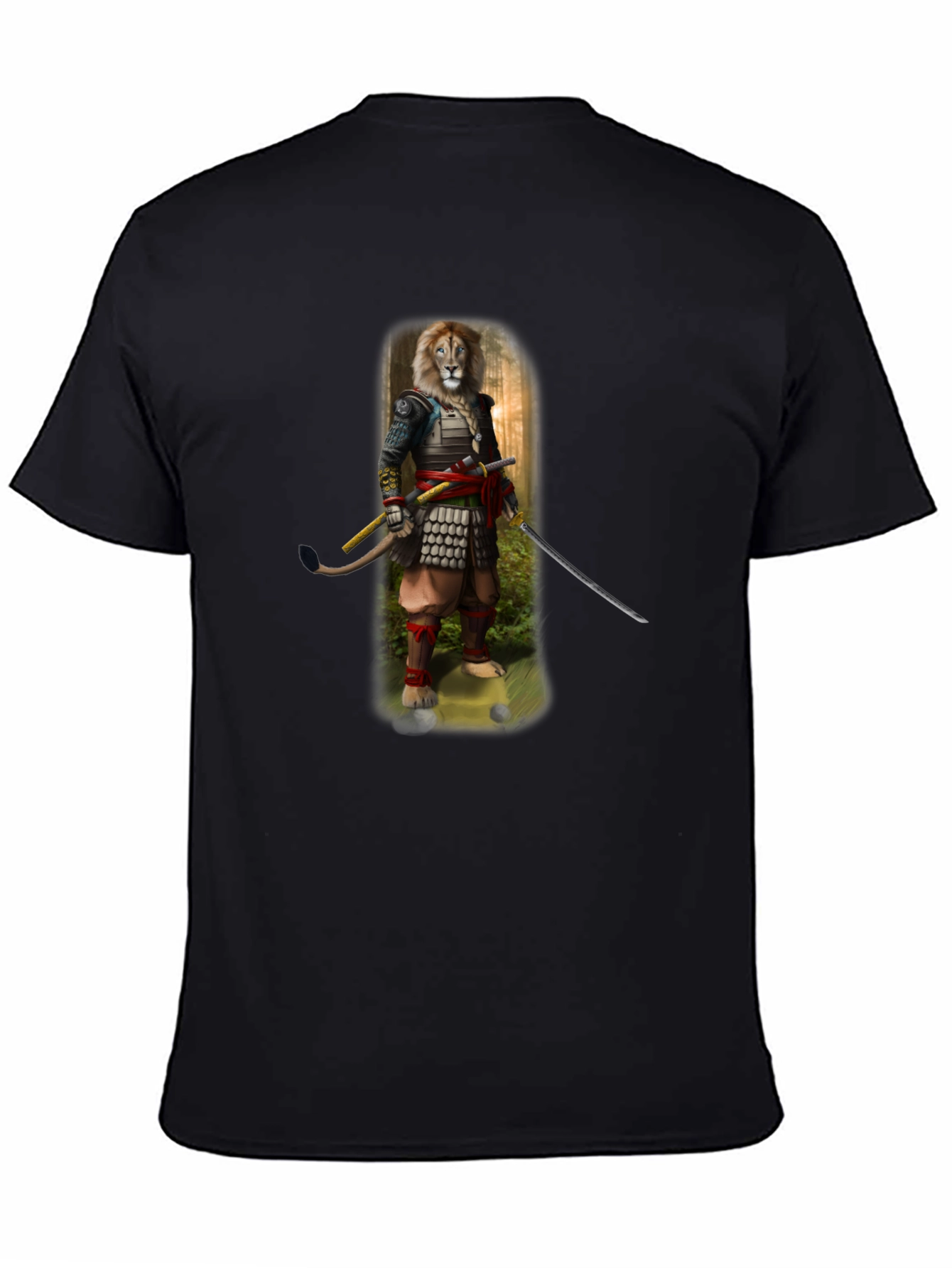 Lion Samurai Graphic T-Shirt - Unique Design
