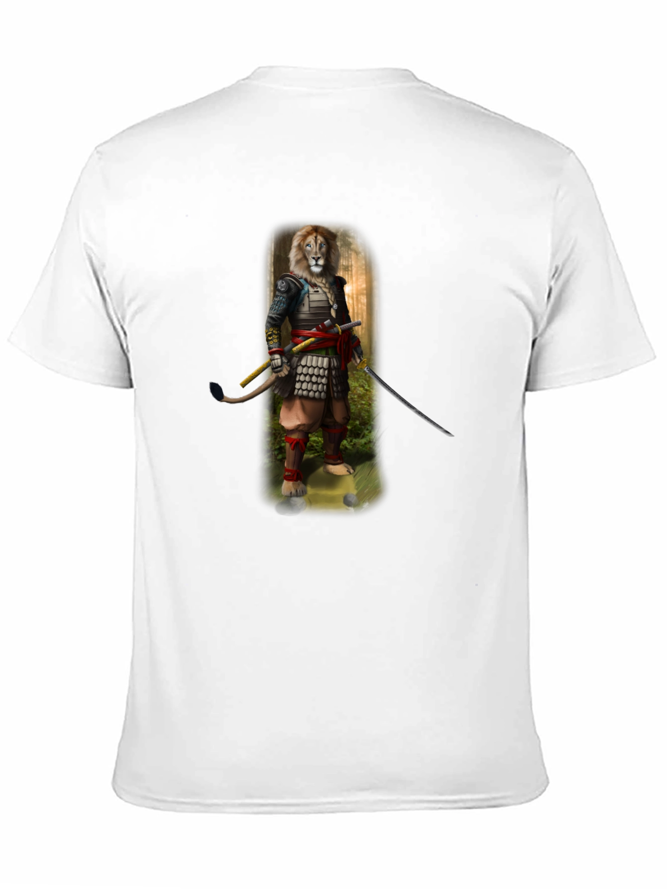Lion Samurai Graphic T-Shirt - Unique Design