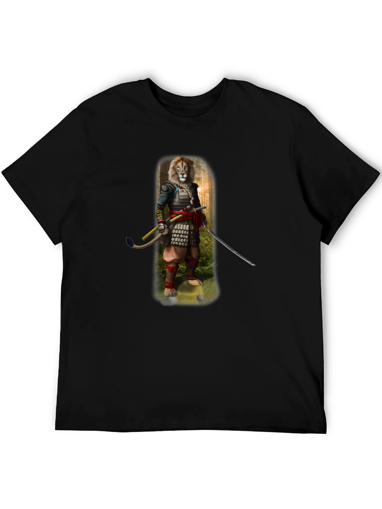 Lion Samurai Graphic T-Shirt - Unique Design