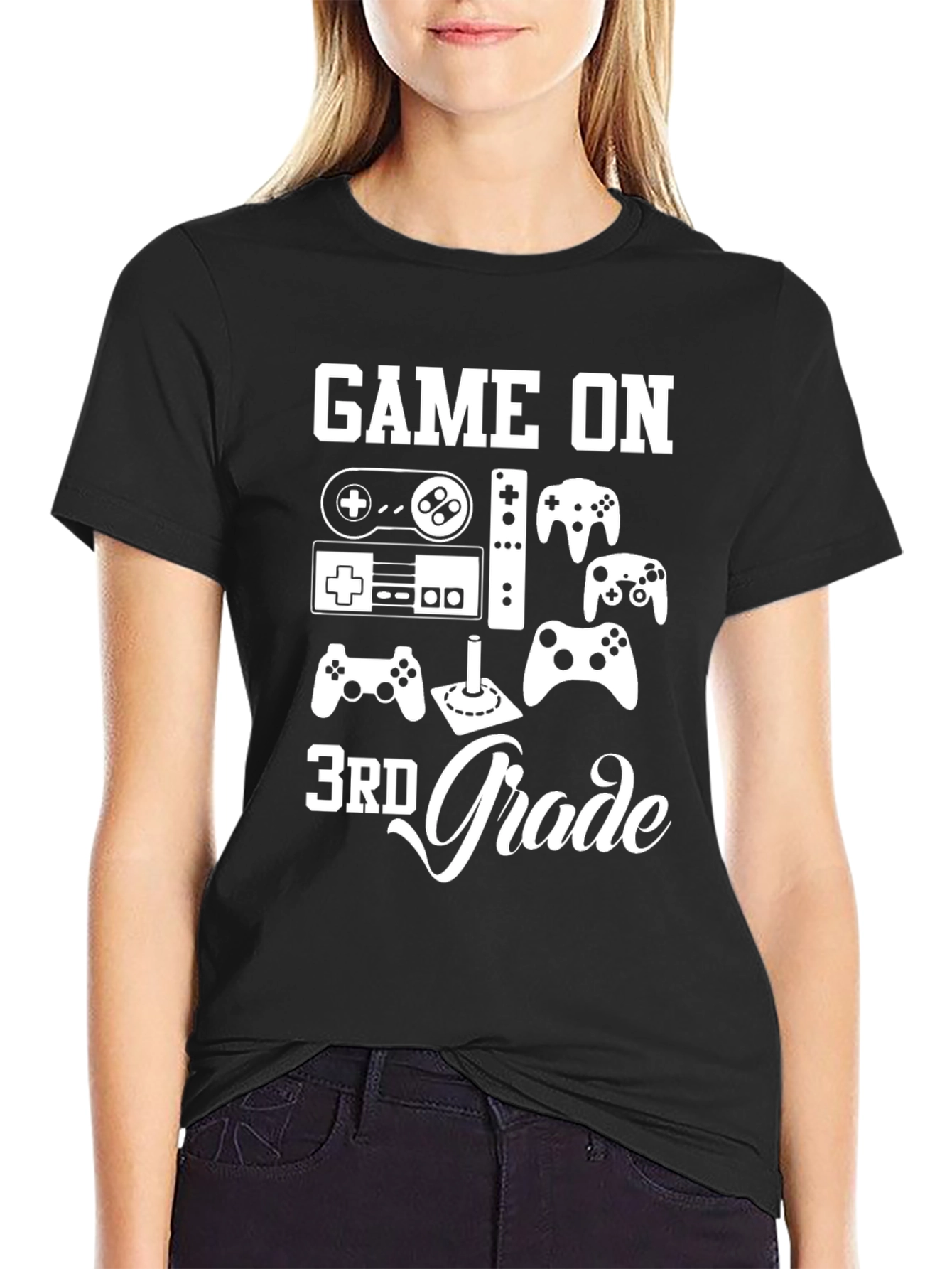 Game On 3rd Grade Gamer T-Shirt - Black