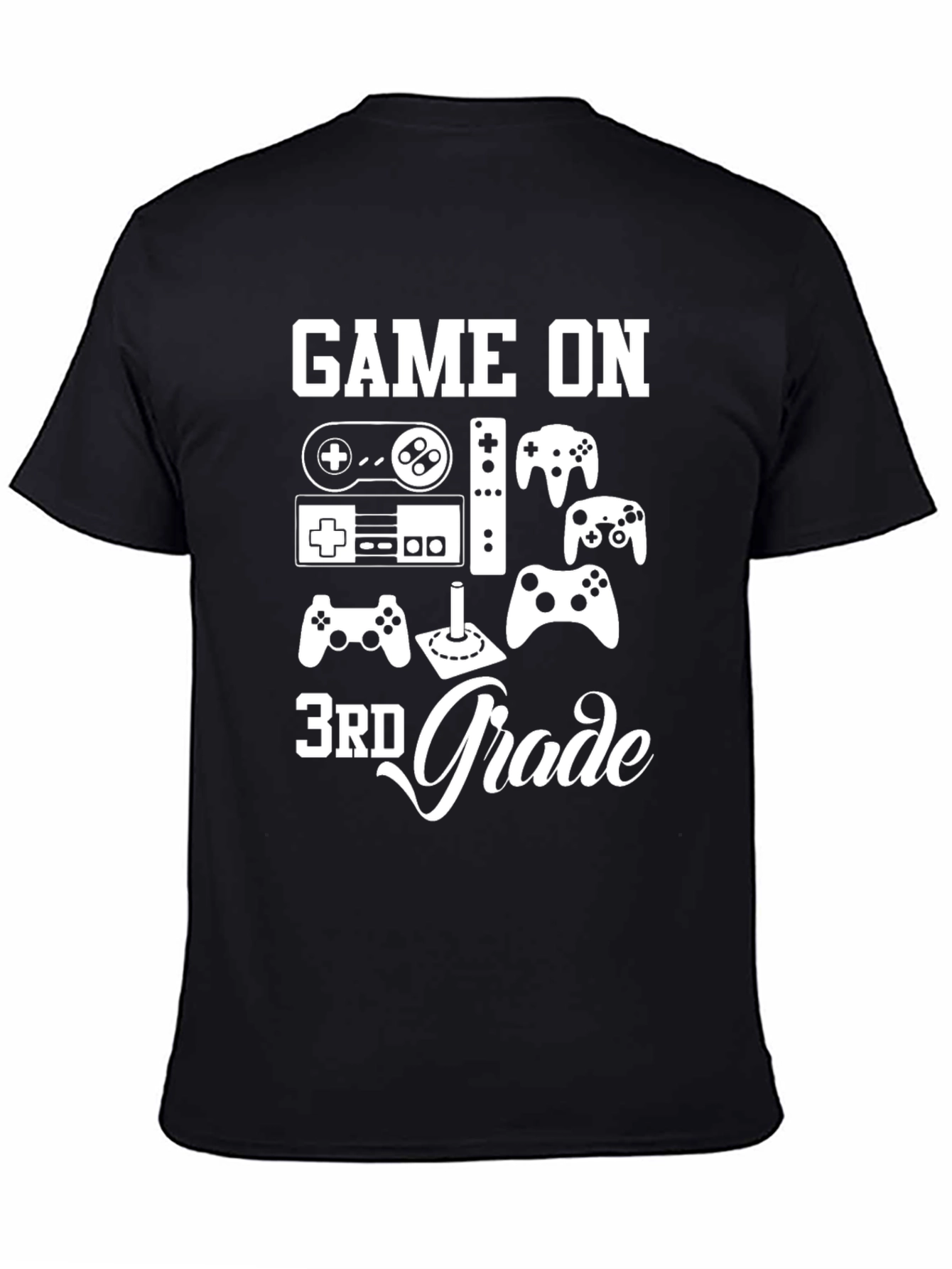 Game On 3rd Grade Gamer T-Shirt - Black