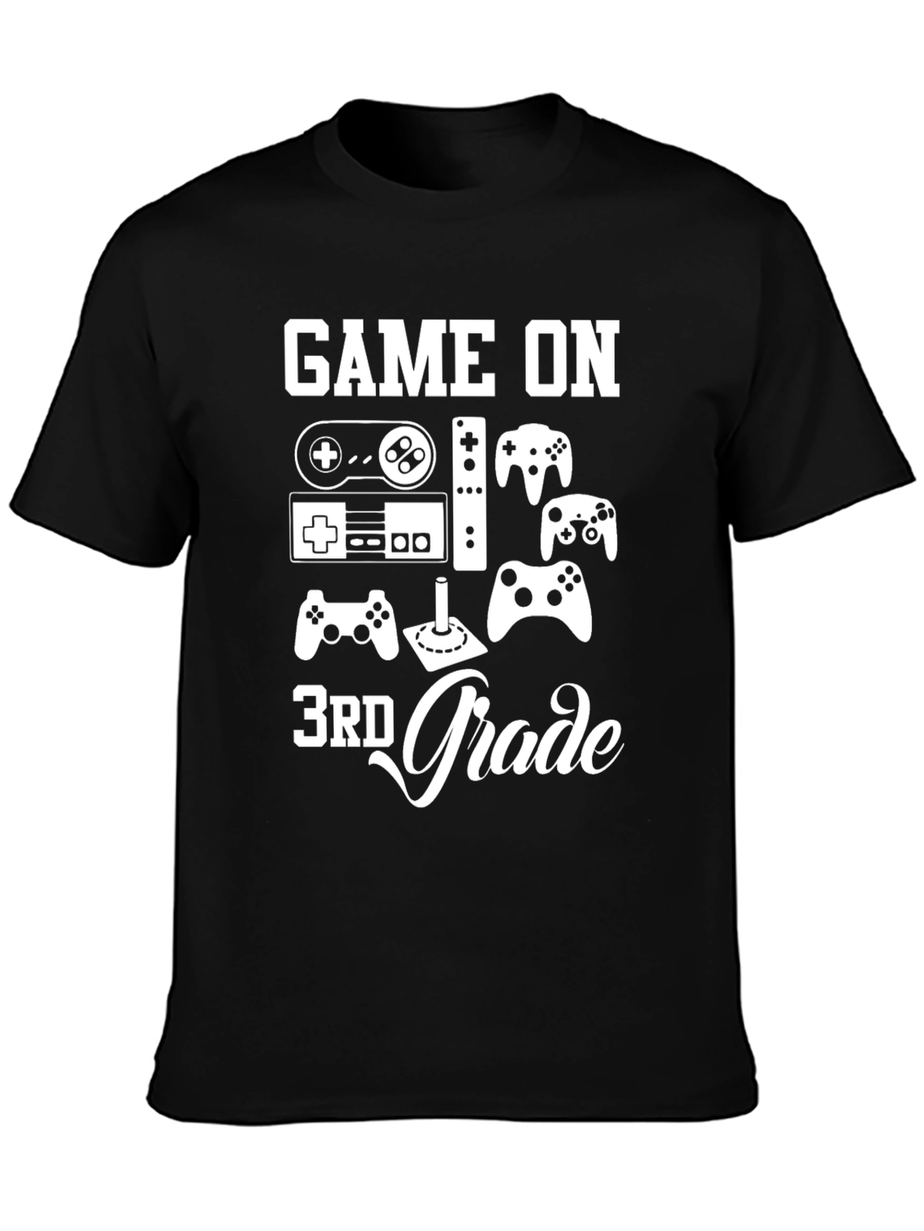 Game On 3rd Grade Gamer T-Shirt - Black