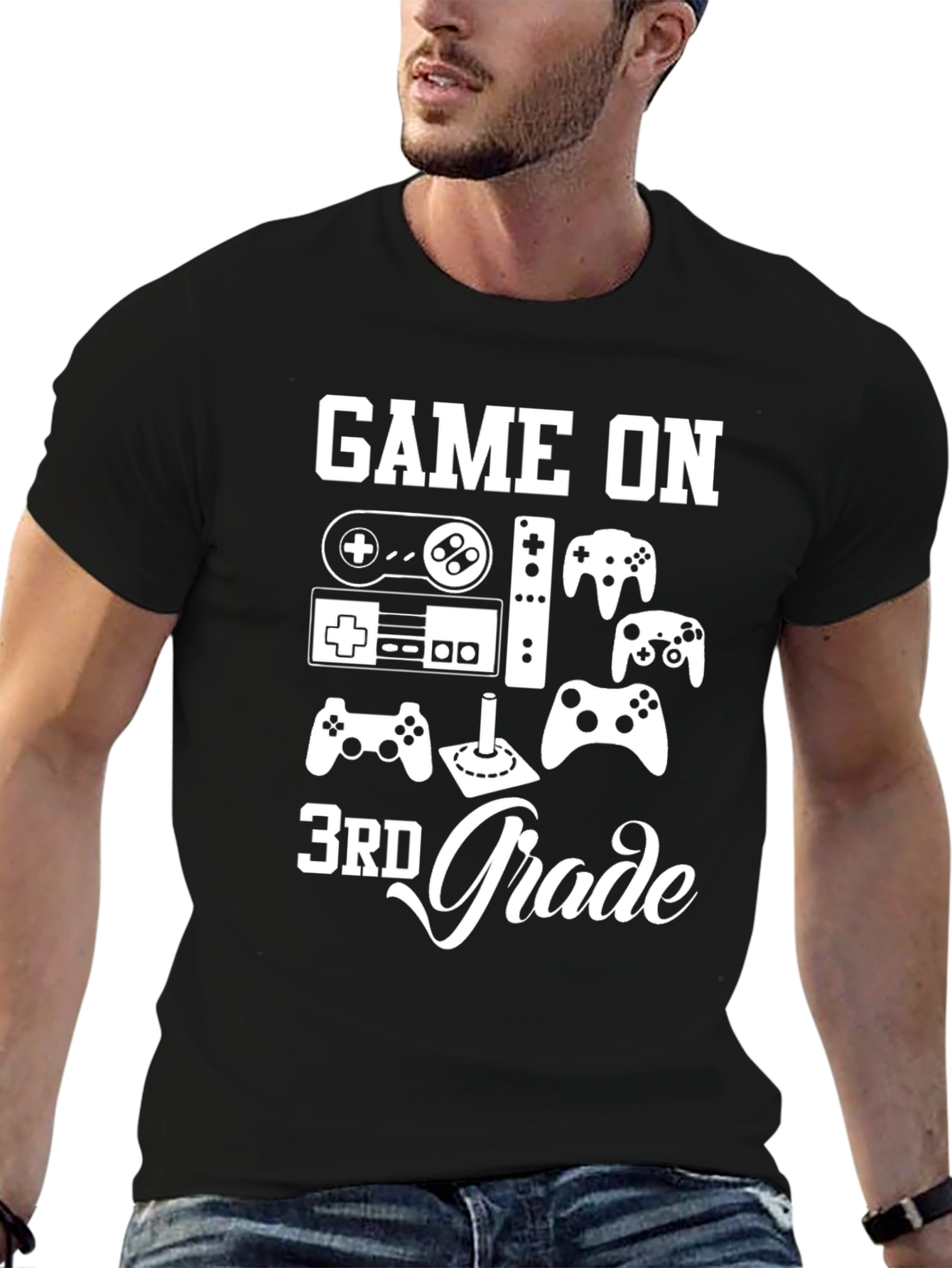 Game On 3rd Grade Gamer T-Shirt - Black