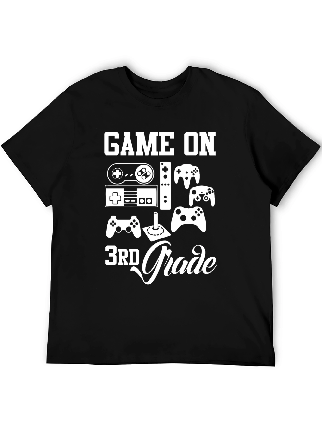 Game On 3rd Grade Gamer T-Shirt - Black