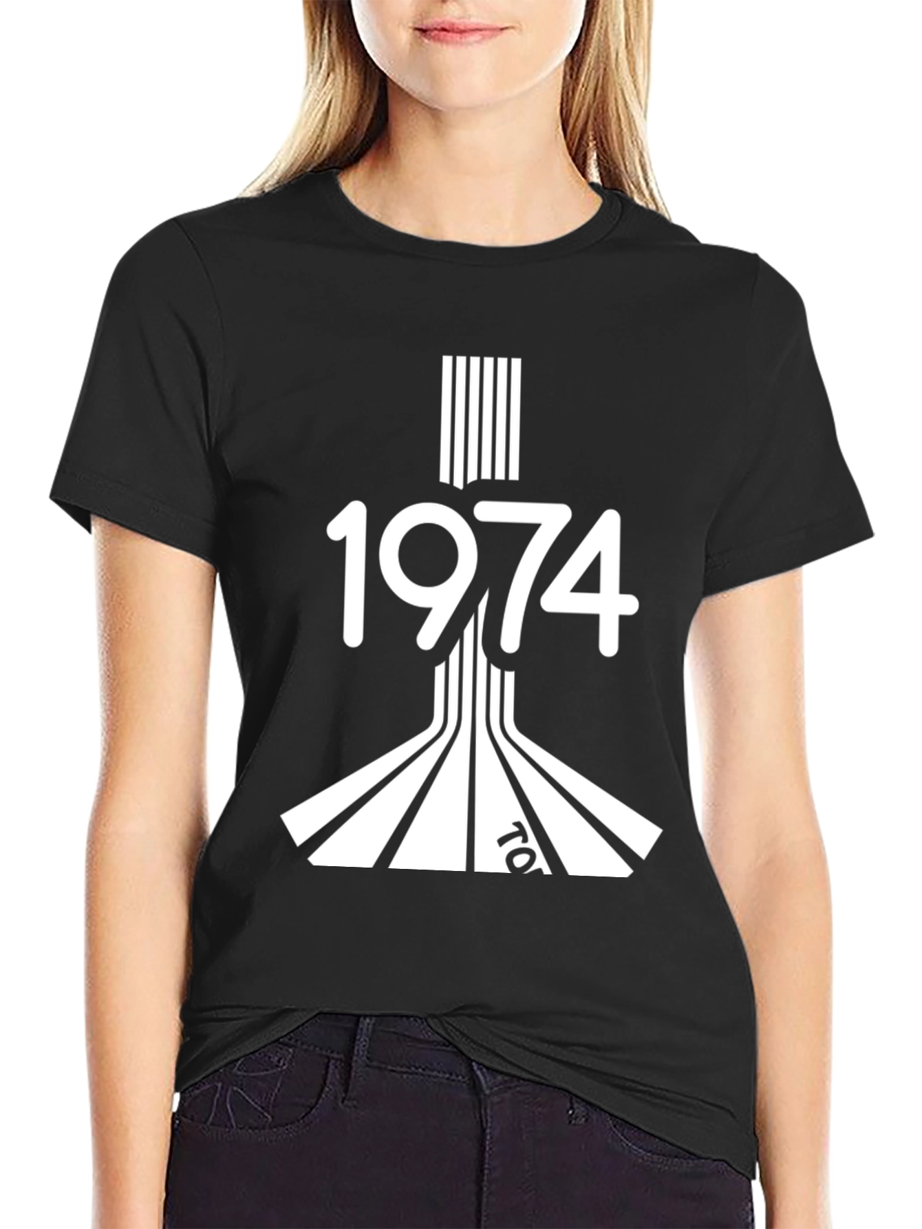 Retro 1974 Black Graphic Tee