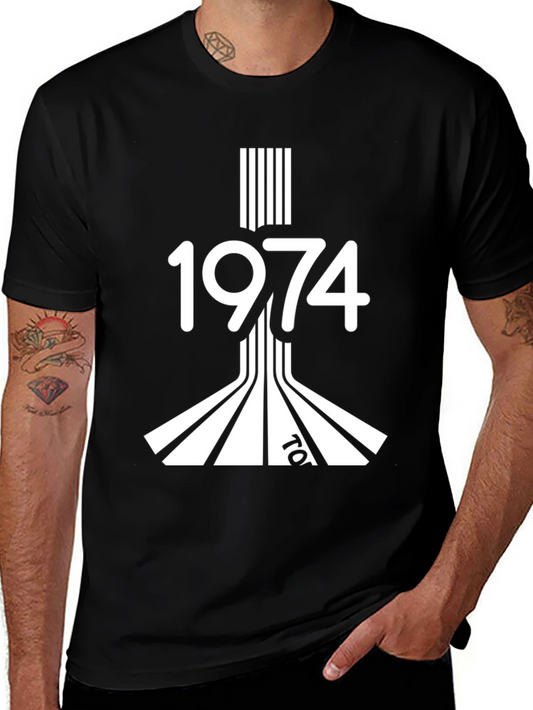 Retro 1974 Black Graphic Tee