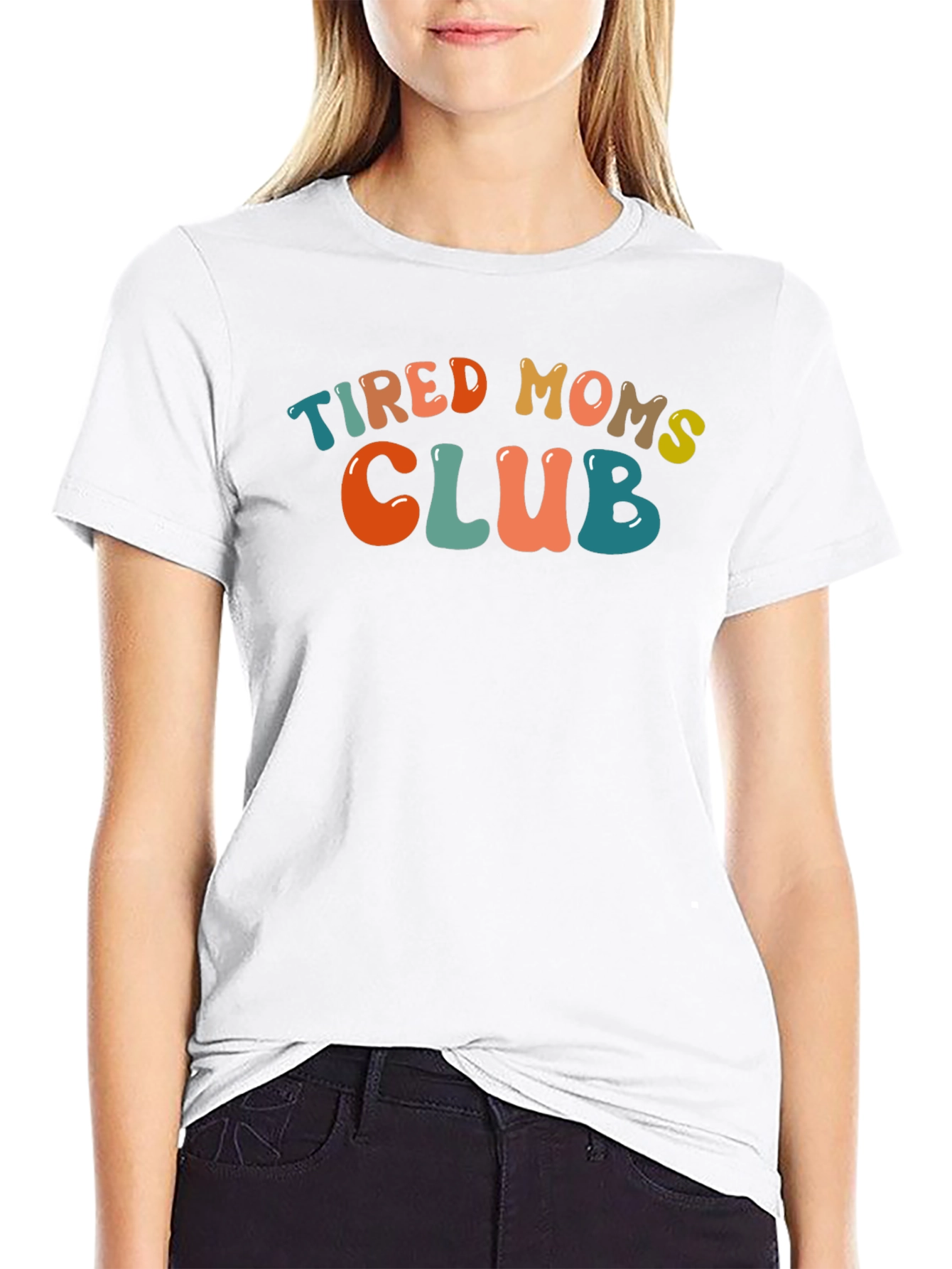 Tired Moms Club Graphic Tee - Trendy Comfort