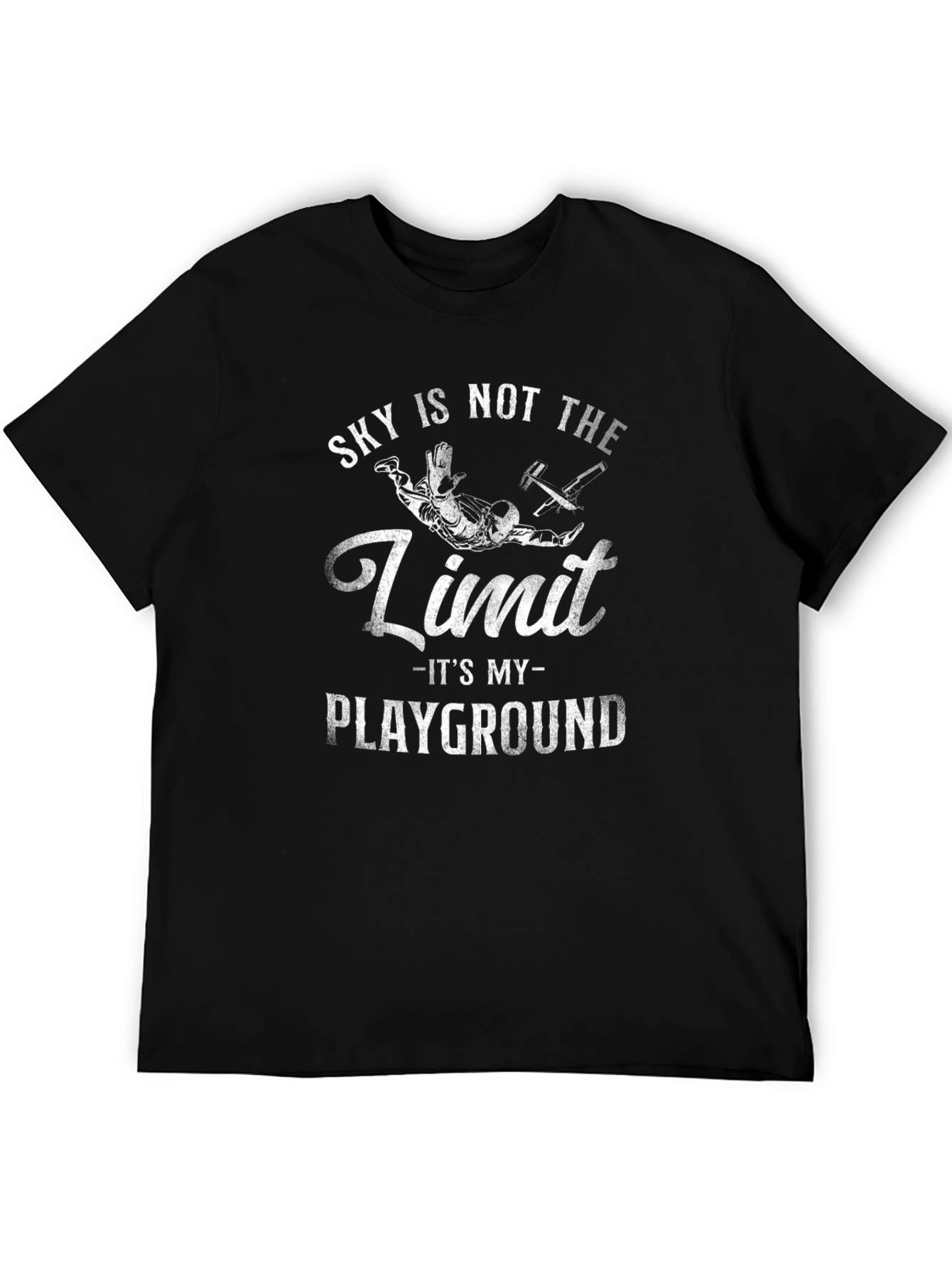 Sky Is Not The Limit Black Graphic T-Shirt