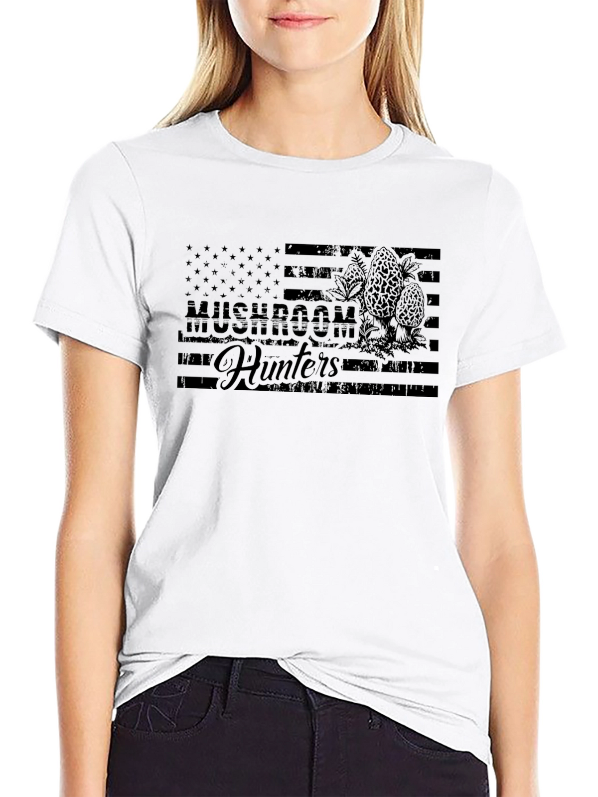 Mushroom Hunters Flag T-Shirt - Black