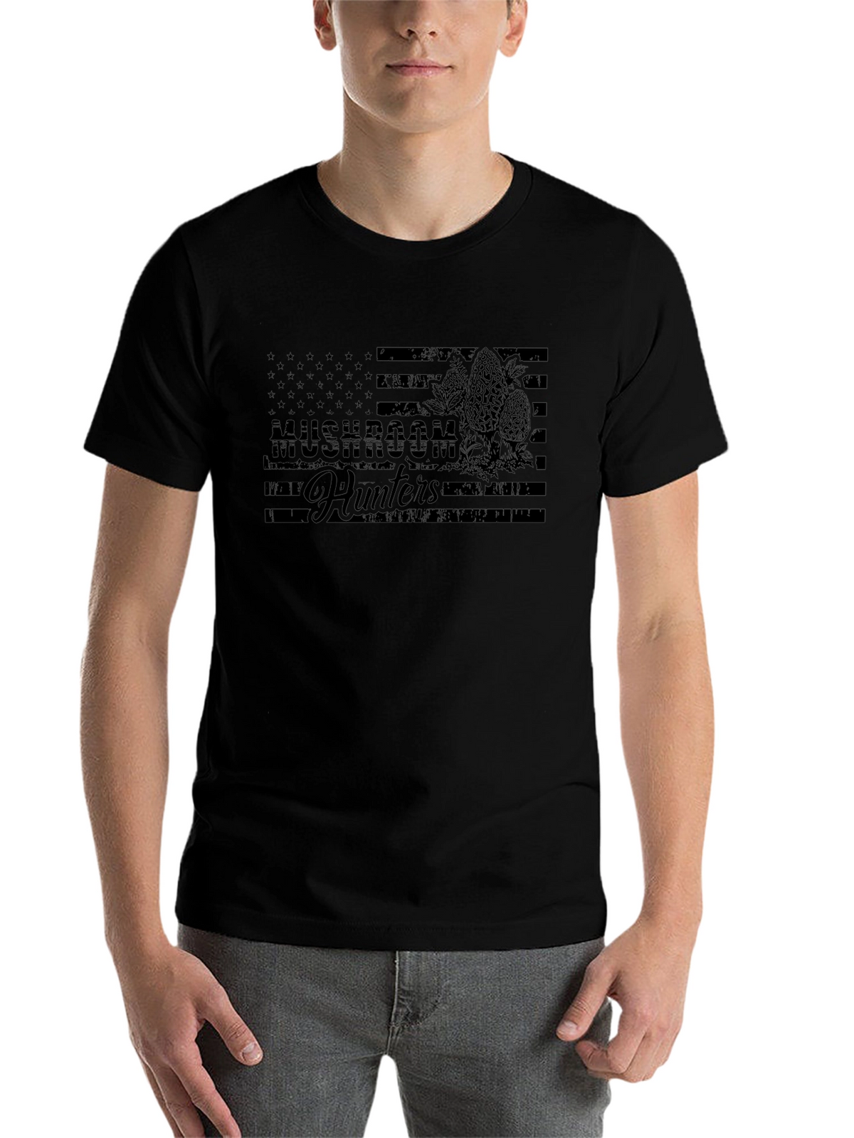 Mushroom Hunters Flag T-Shirt - Black