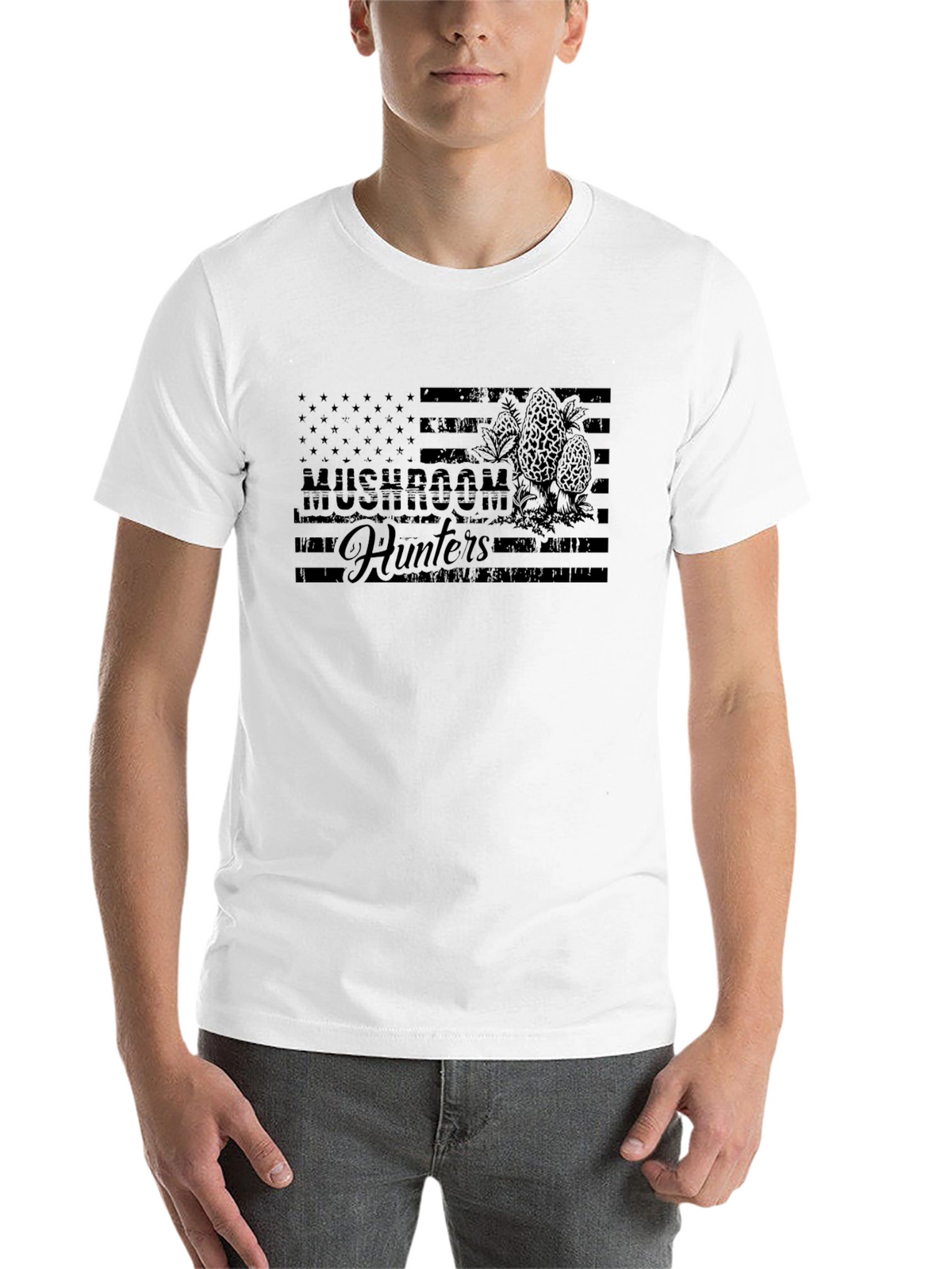 Mushroom Hunters Flag T-Shirt - Black
