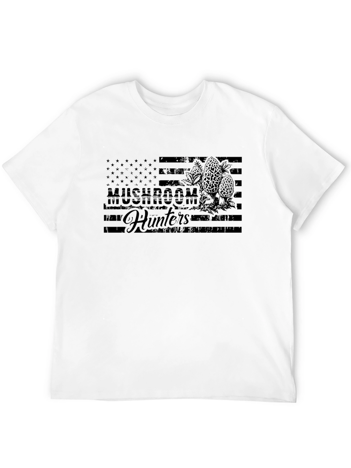 Mushroom Hunters Flag T-Shirt - Black